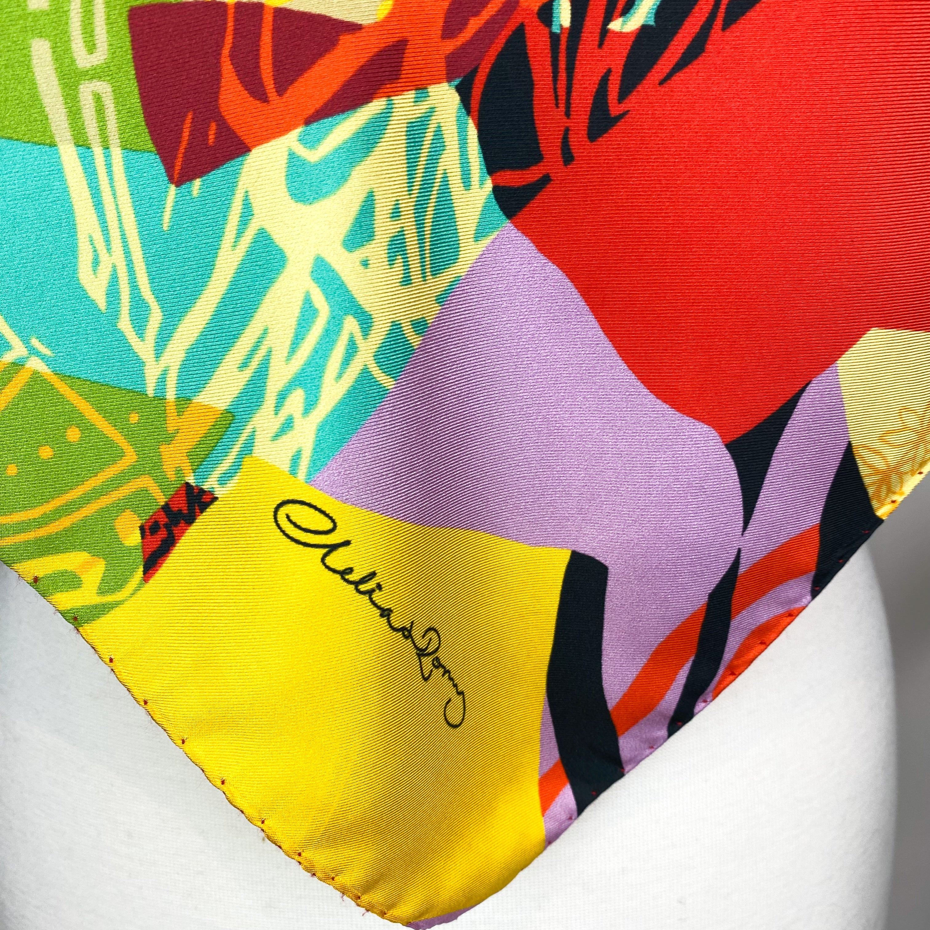 Clelia & Romy Floral Silk Twill Scarf