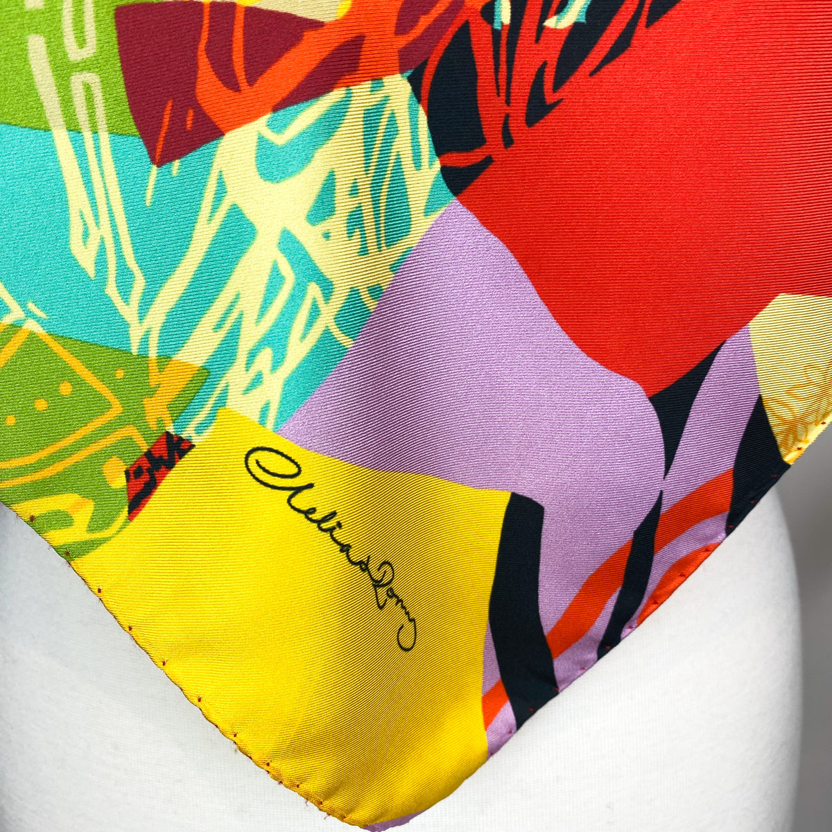 Clelia & Romy Floral Silk Twill Scarf