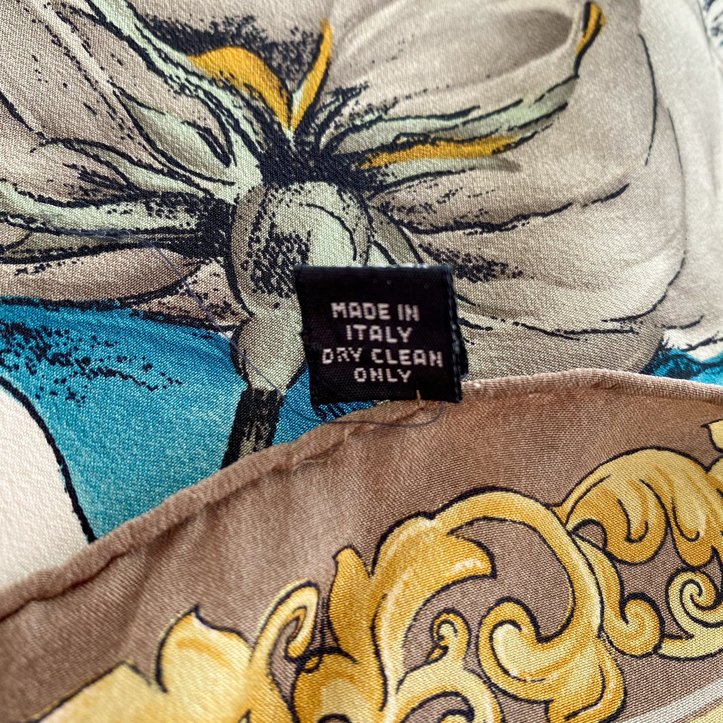 Fabio Fiorini Floral Vintage Silk Scarf