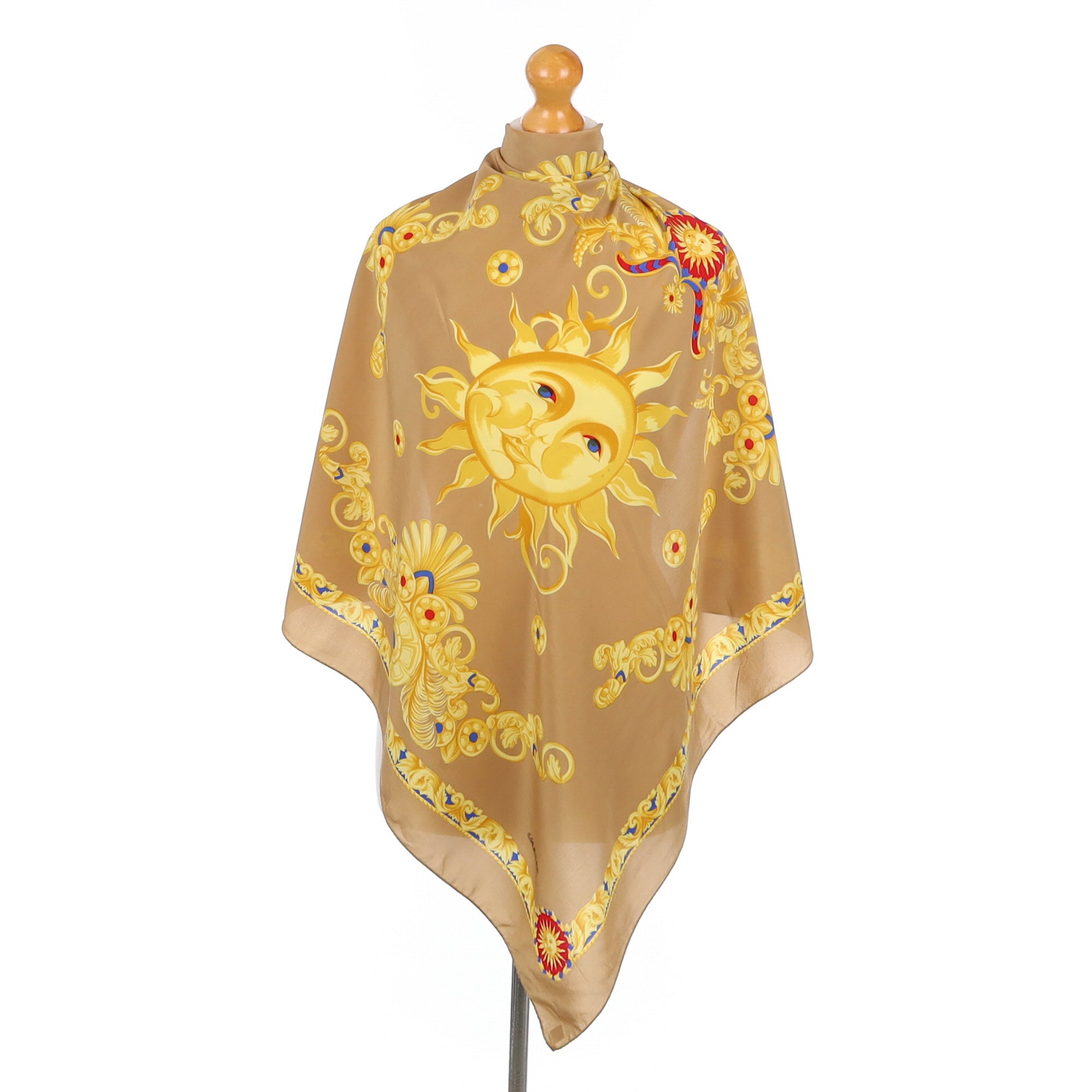 Jaeger Sunshine Patterned Silk Scarf