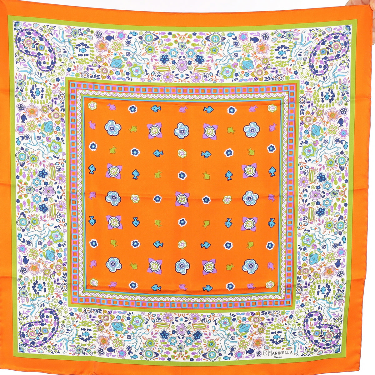 Brand New Boxed E Marinella Silk Scarf