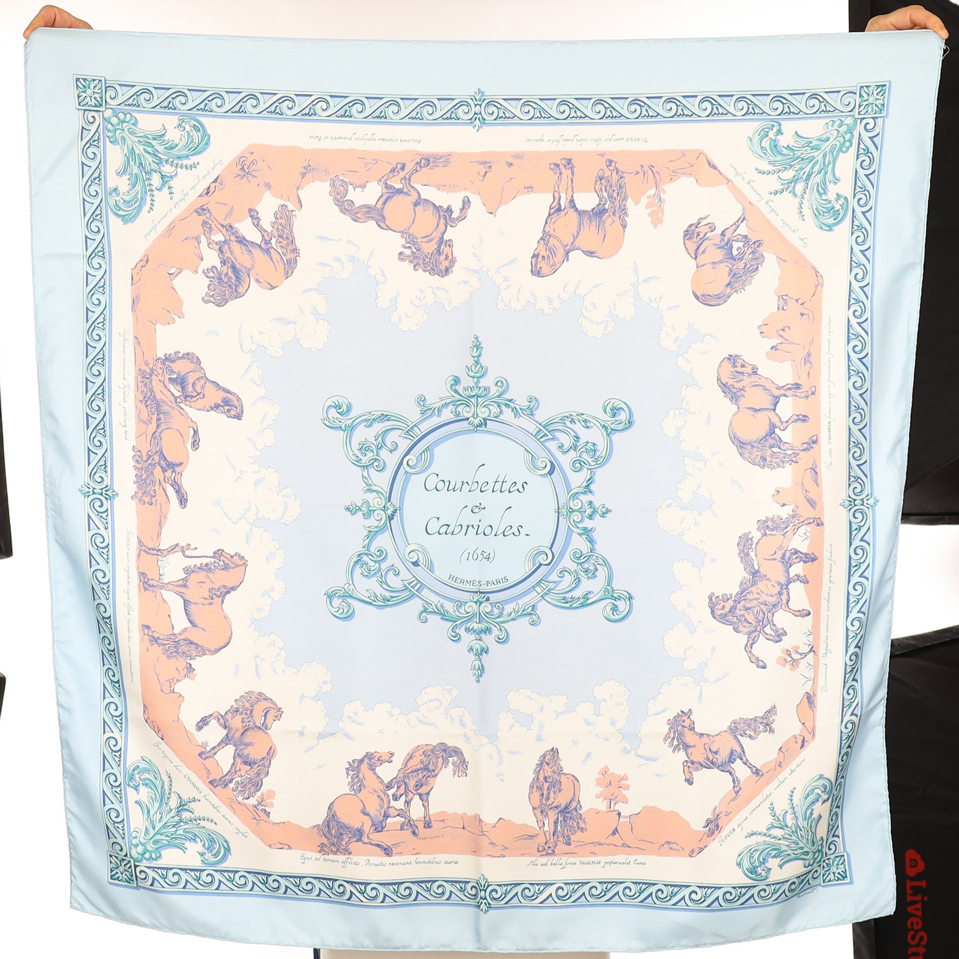 Immaculate Hermès Courbettes & Cabrioles Silk Scarf