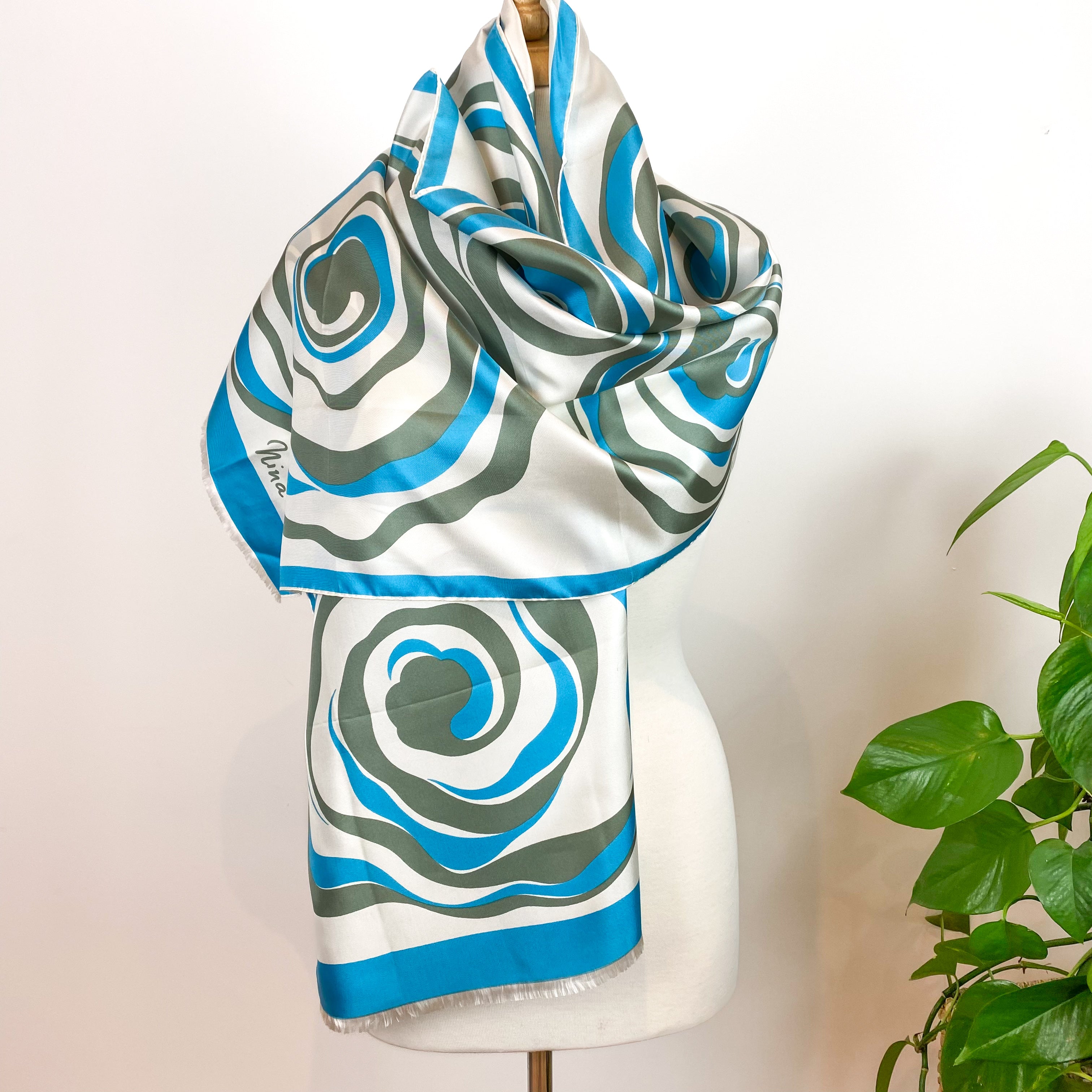 1970s Nina Ricci Vintage Silk Scarf