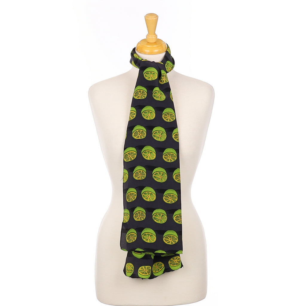 Charlotte Sparre Lime Design Silk Scarf