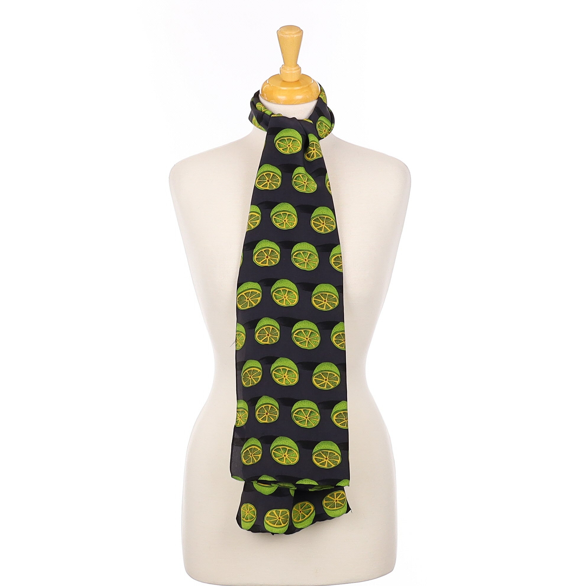 Charlotte Sparre Lime Design Silk Scarf