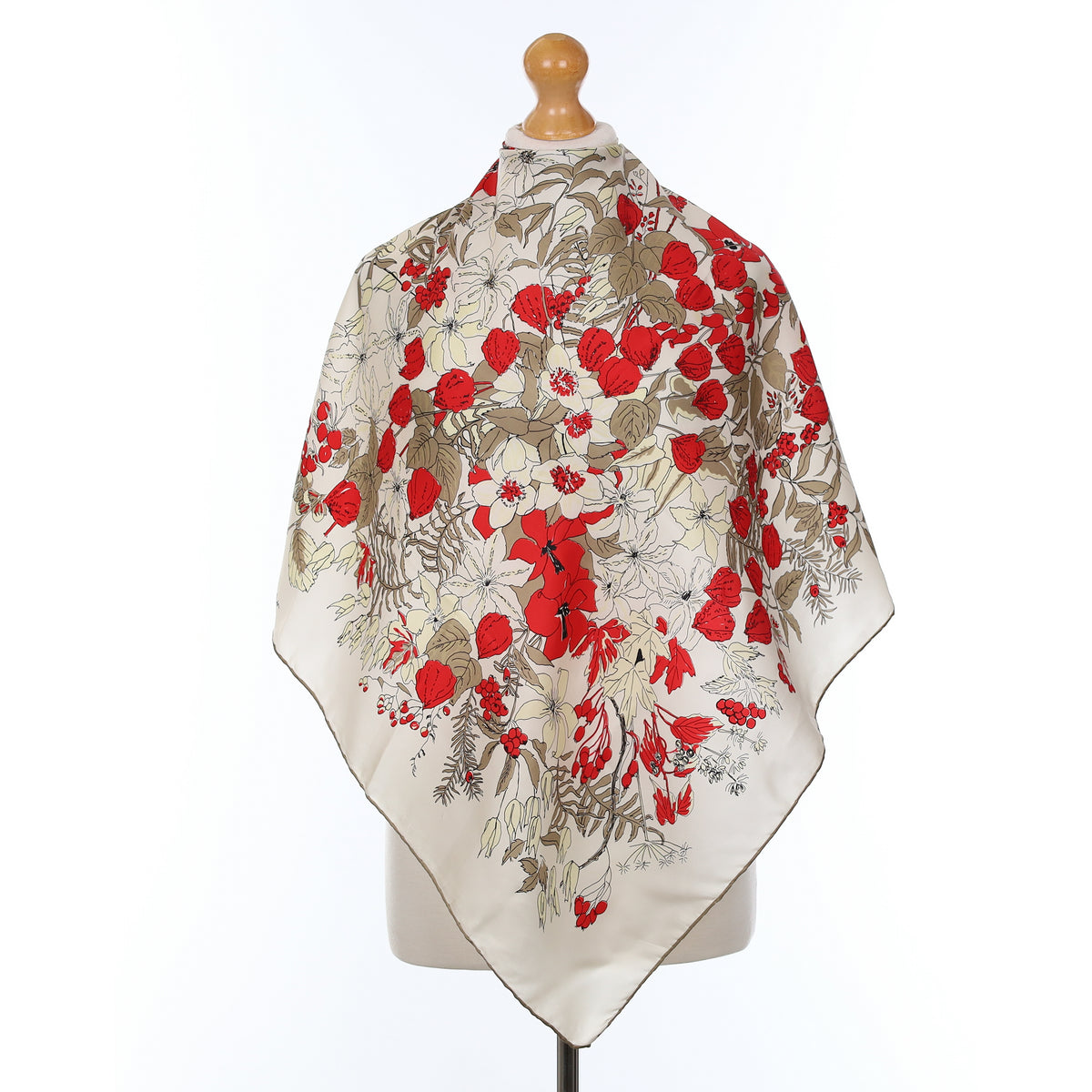 1970’s Richard Allan Floral Vintage Silk Scarf