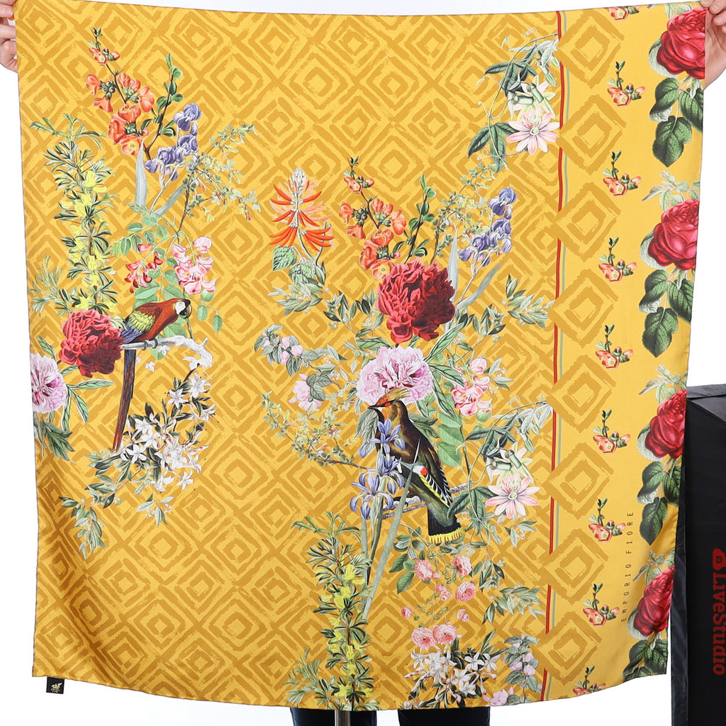 Emporio Fiore Floral Silk Scarf