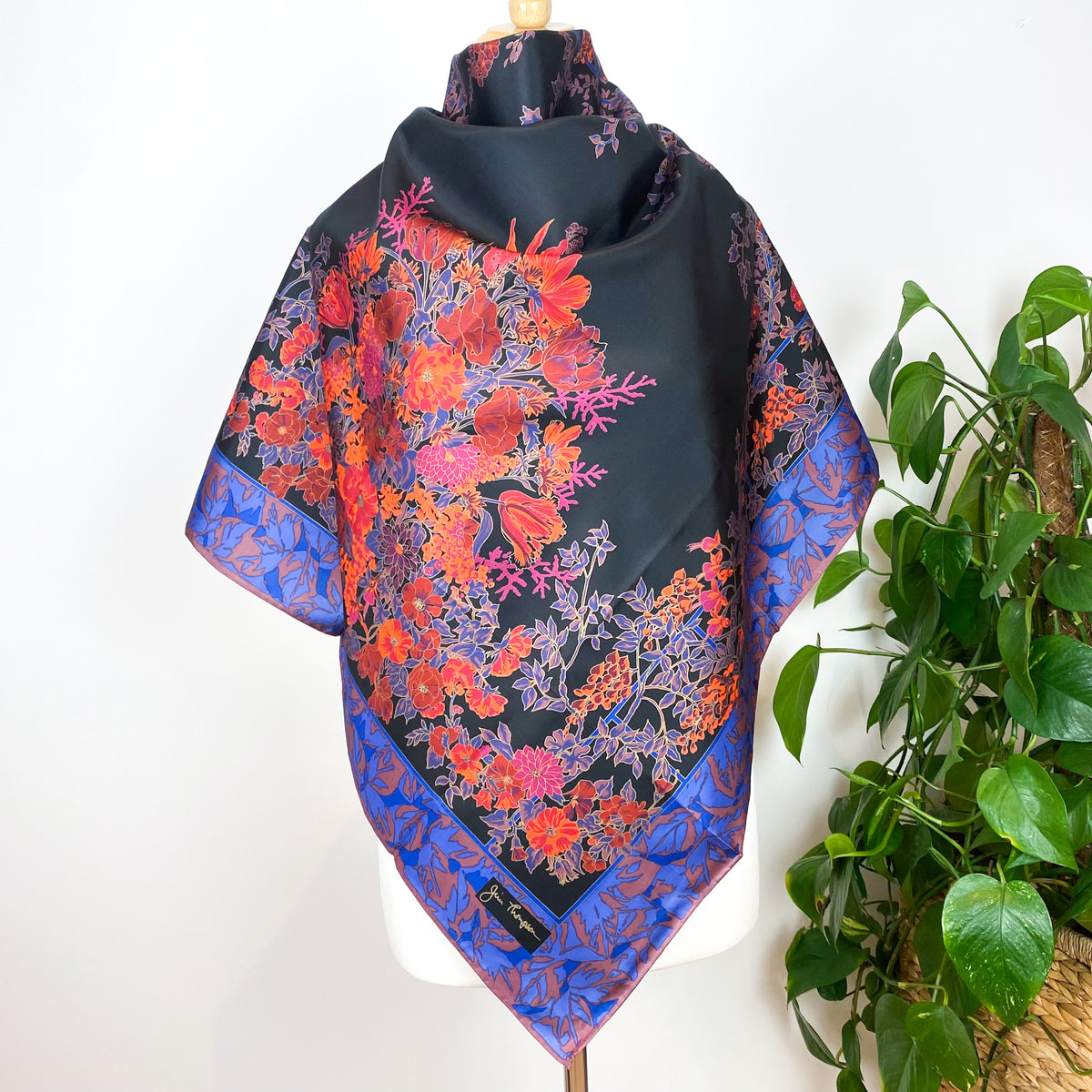 Brand New Boxed Jim Thompson Designer Silk Scarf