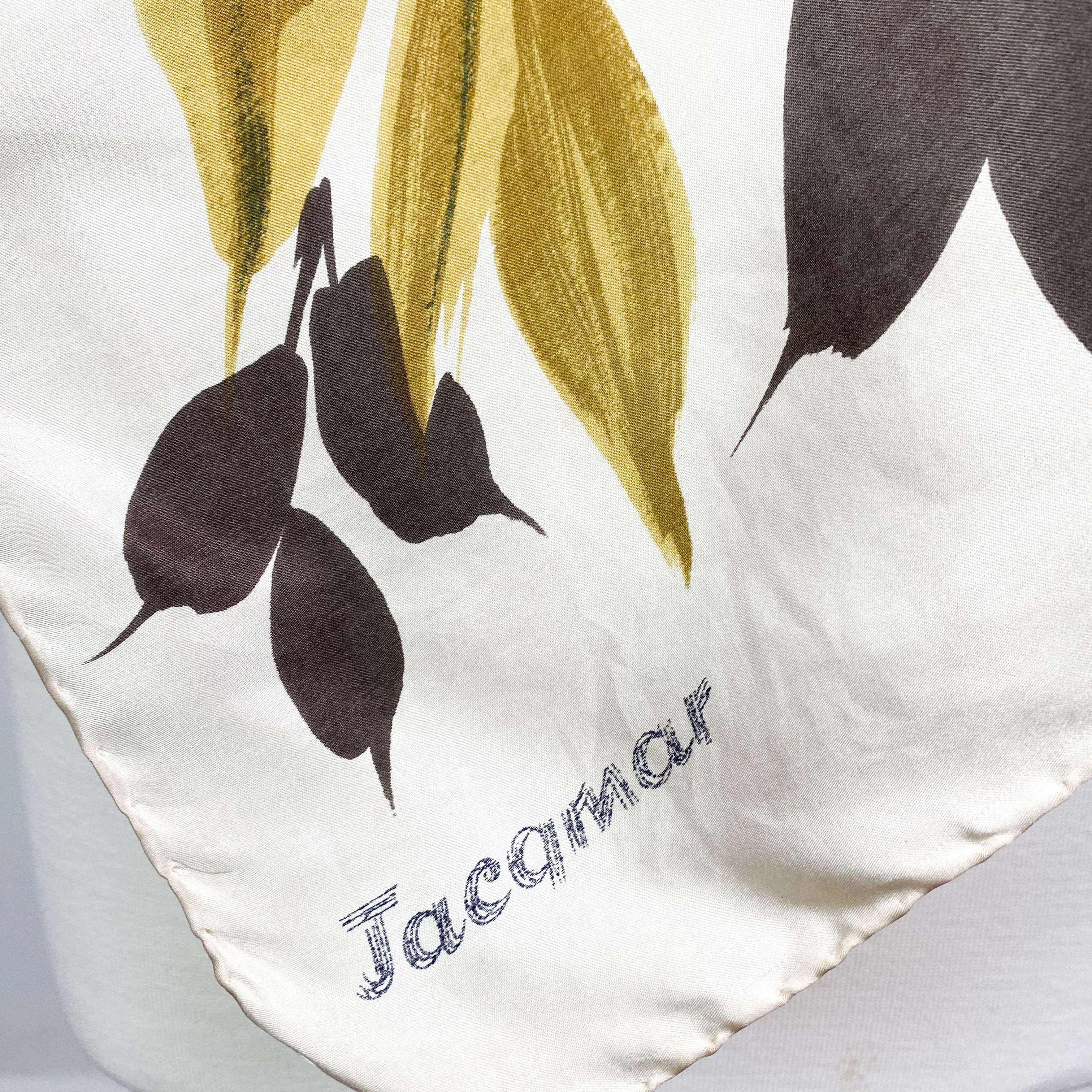 1960s Jacqmar Floral Design Vintage Silk Scarf