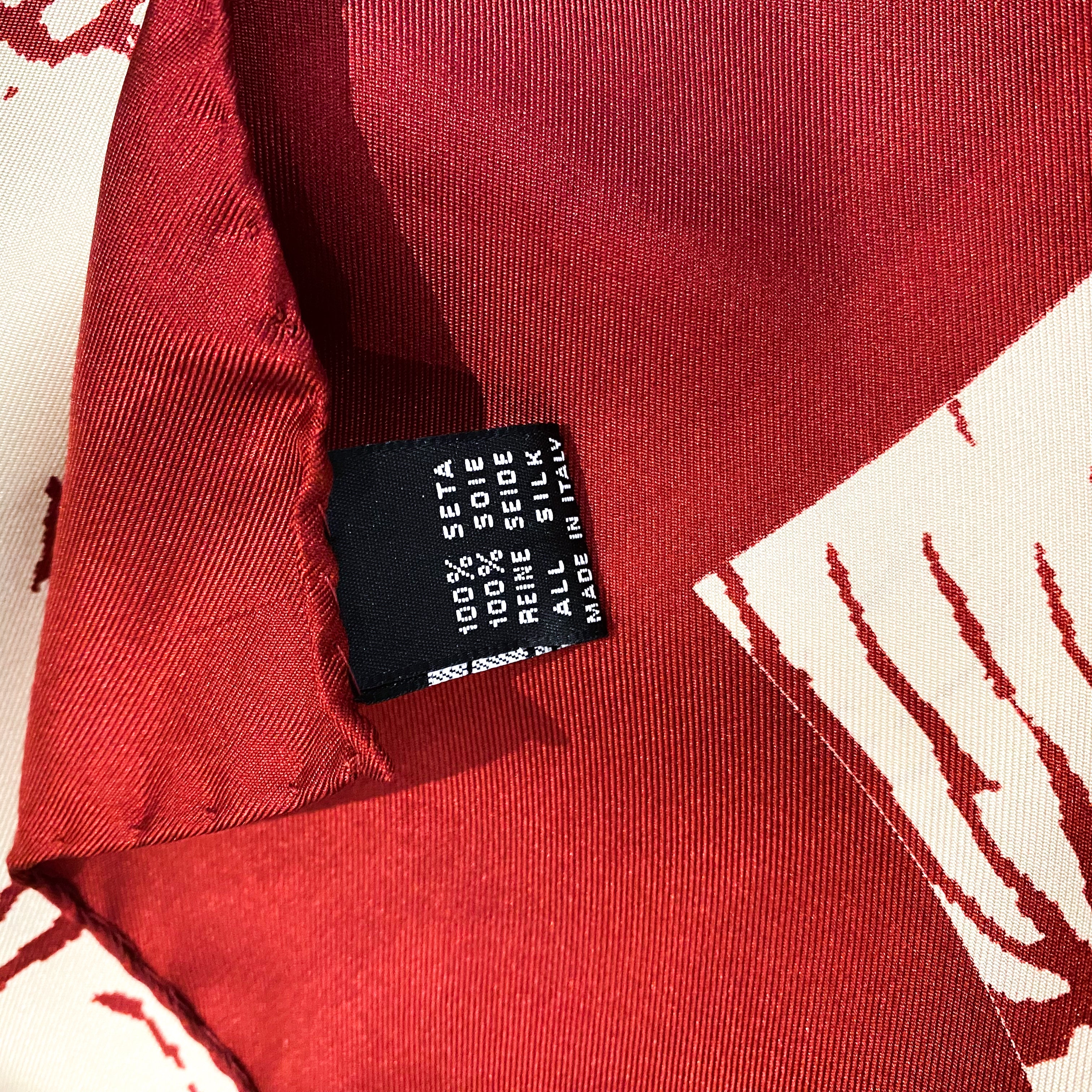 Abstract Design Italian Silk Scarf