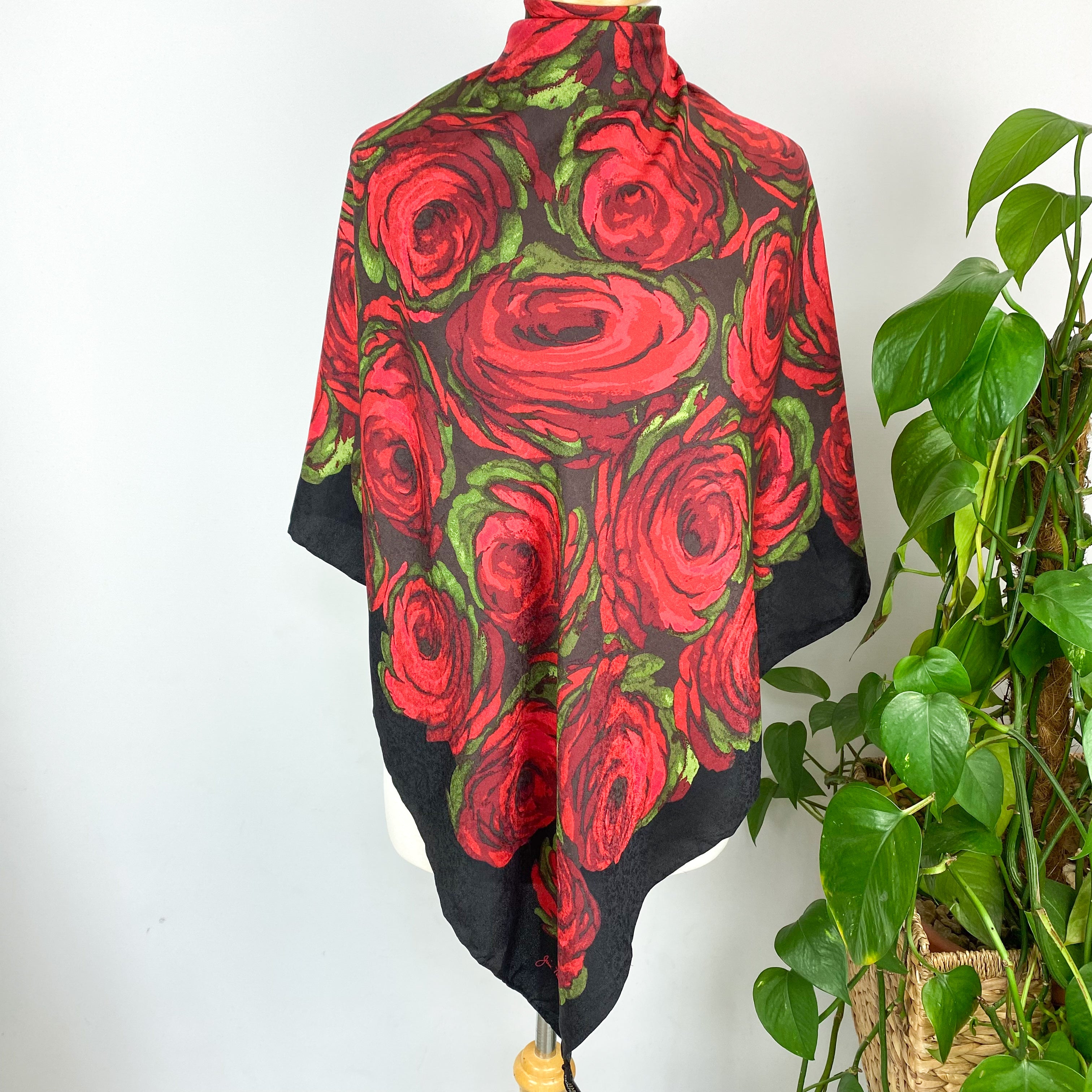Jim Thompson Floral Thai Silk Scarf