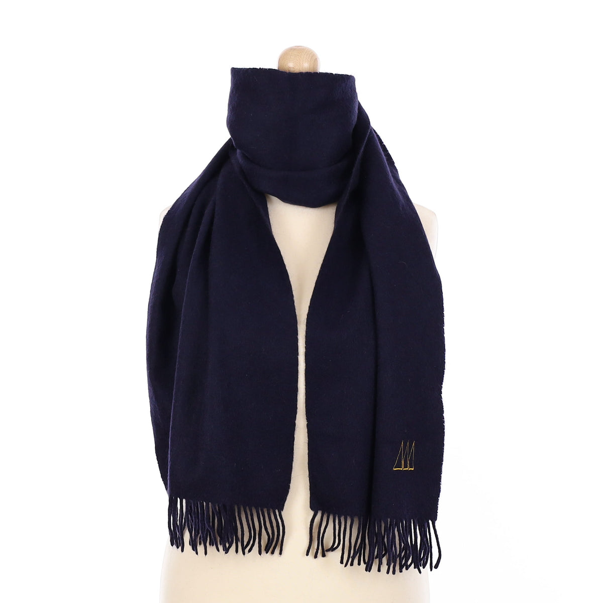 Navy Cashmere Woven Scarf