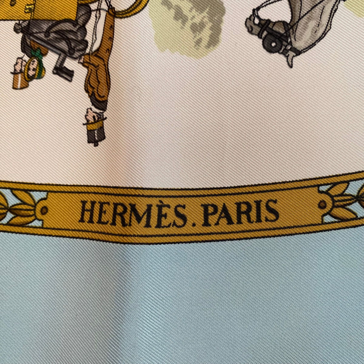 Brand New Boxed Hermès La Promenade de Longchamps Silk Scarf