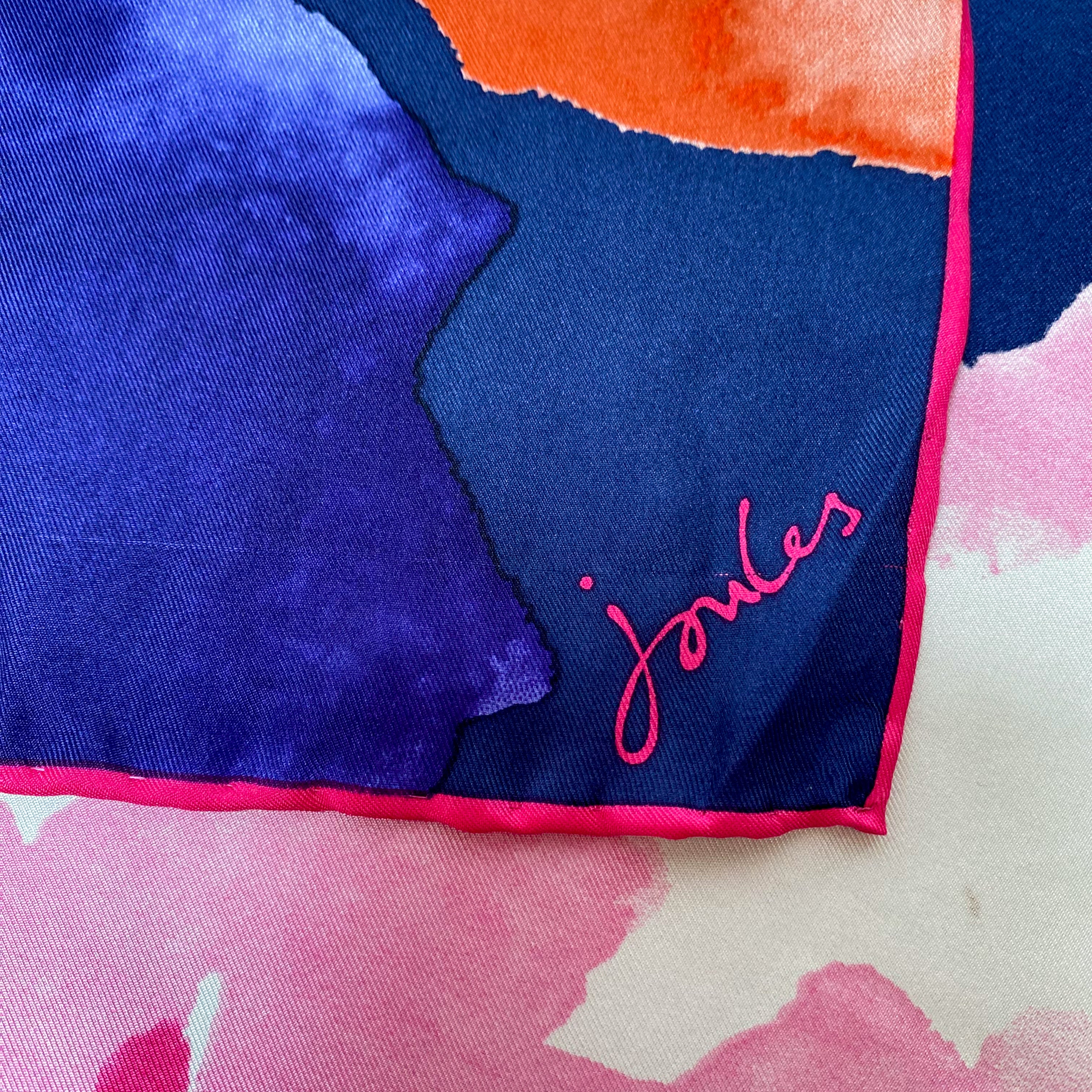 Joules Floral Silk Scarf