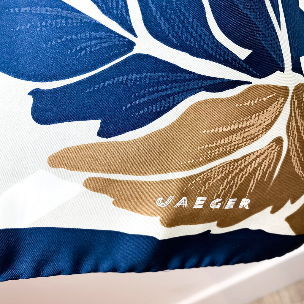 Jaeger Floral Vintage Silk Scarf