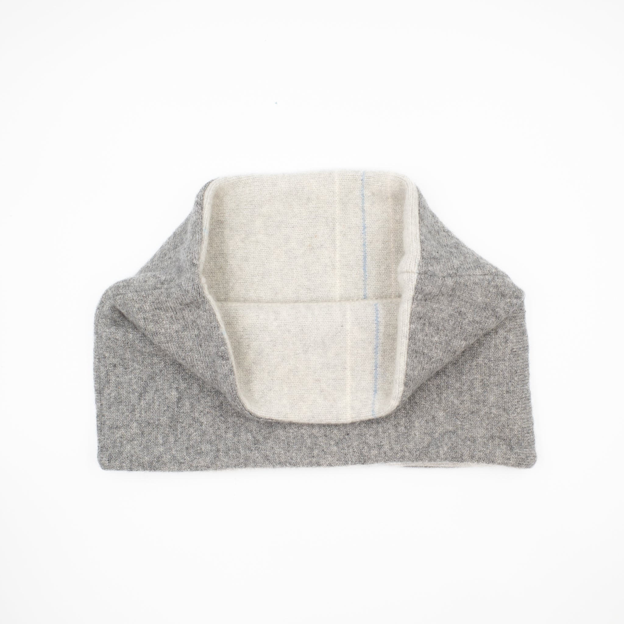 Pale Grey Check and Slate Neck Warmer