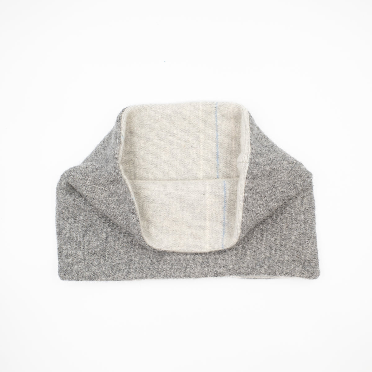 Pale Grey Check and Slate Neck Warmer