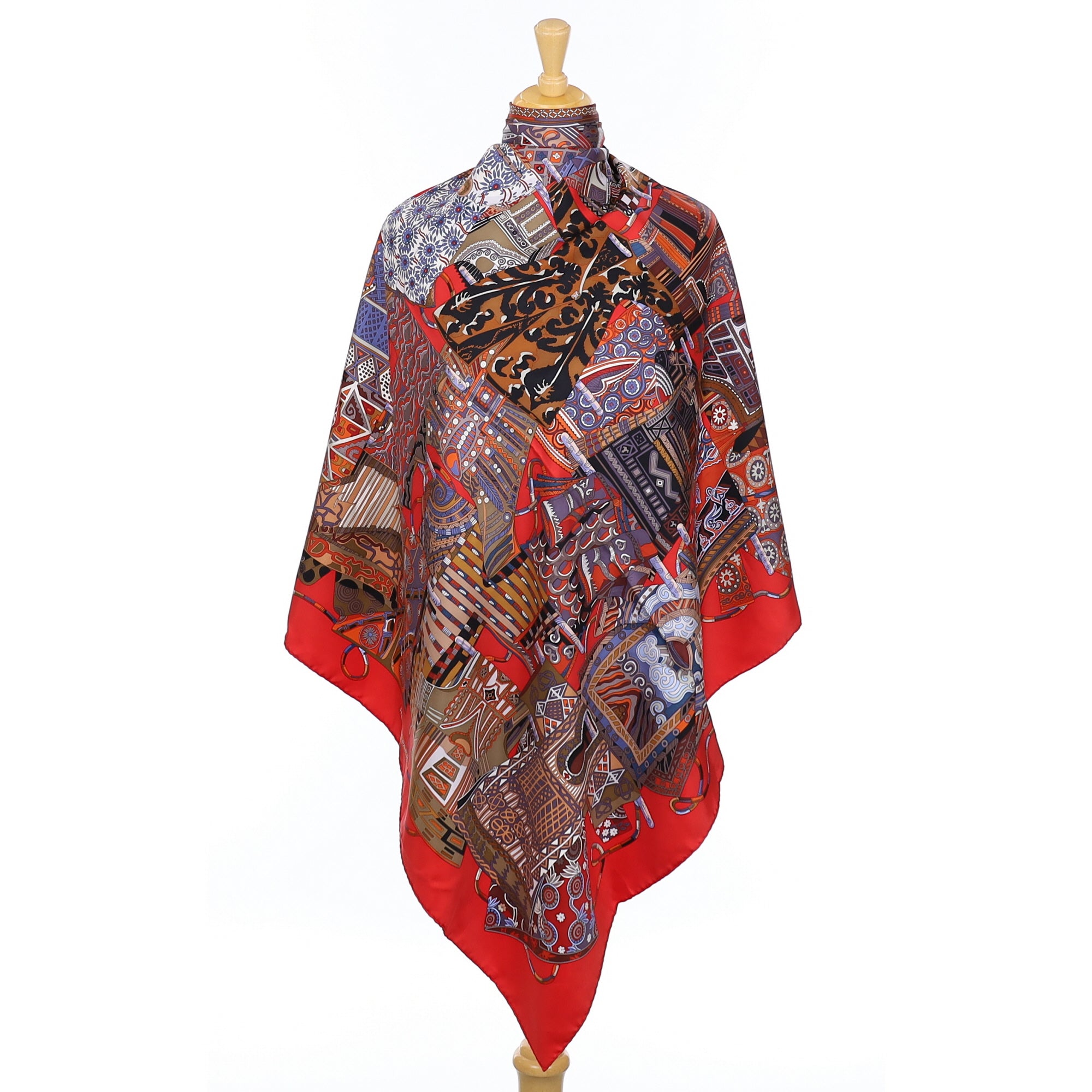 Brand New Boxed Hermès Voyage en Étoffes Silk Scarf