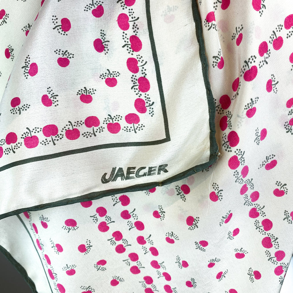 1970s Jaeger Vintage Silk Scarf