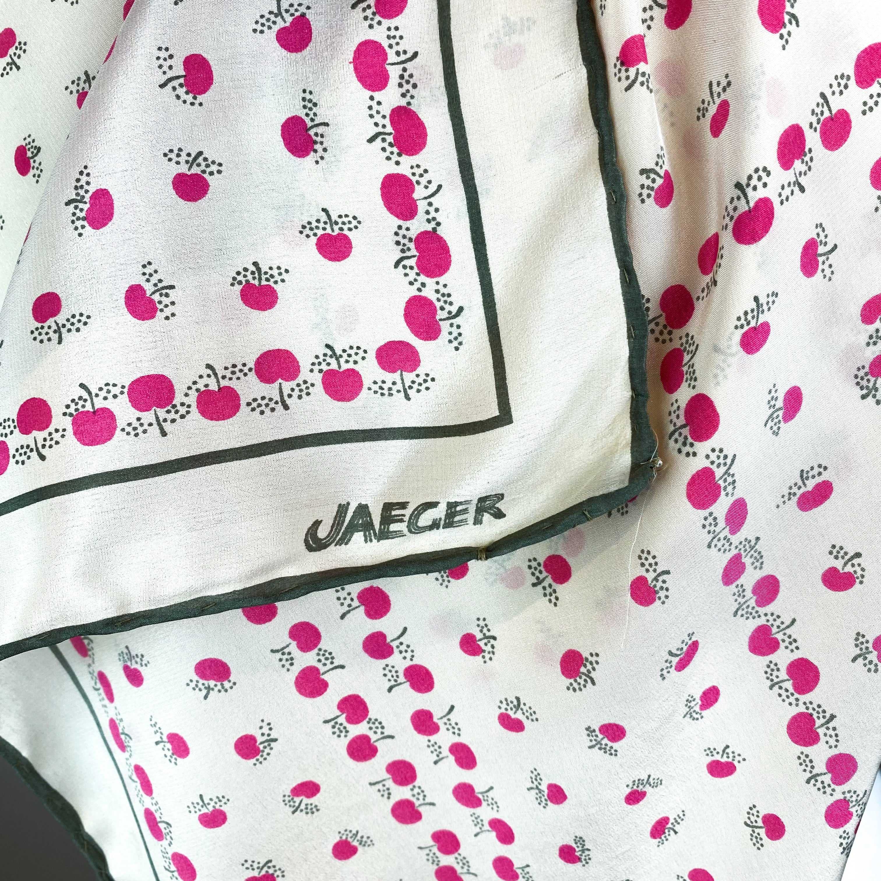 1970s Jaeger Vintage Silk Scarf