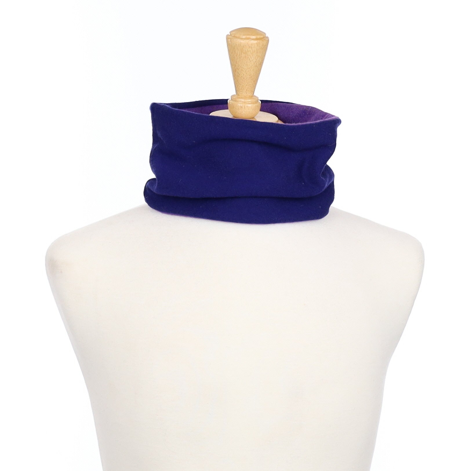French Navy and Purple Neck Warmer