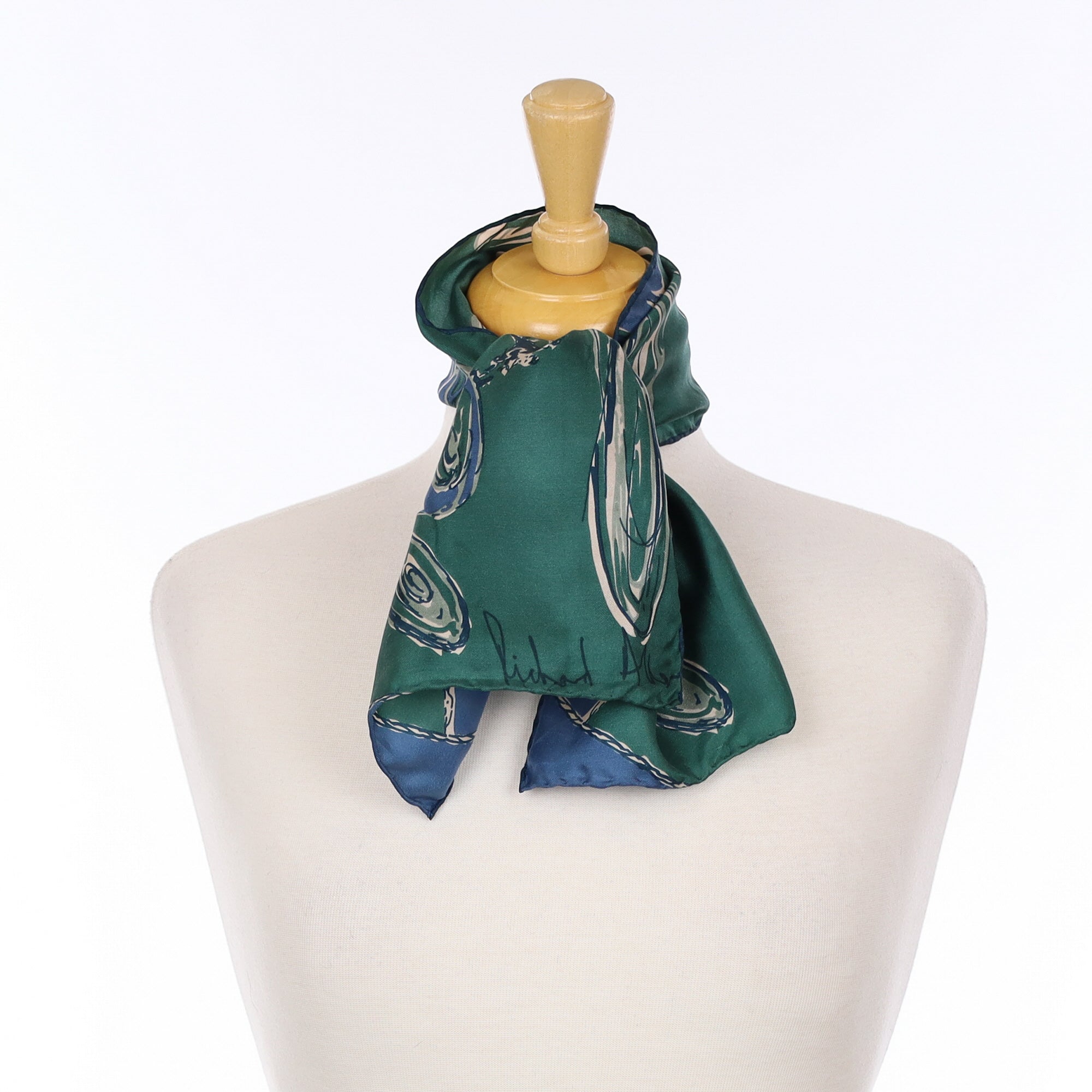 1870s Richard Allan Vintage Silk Scarf