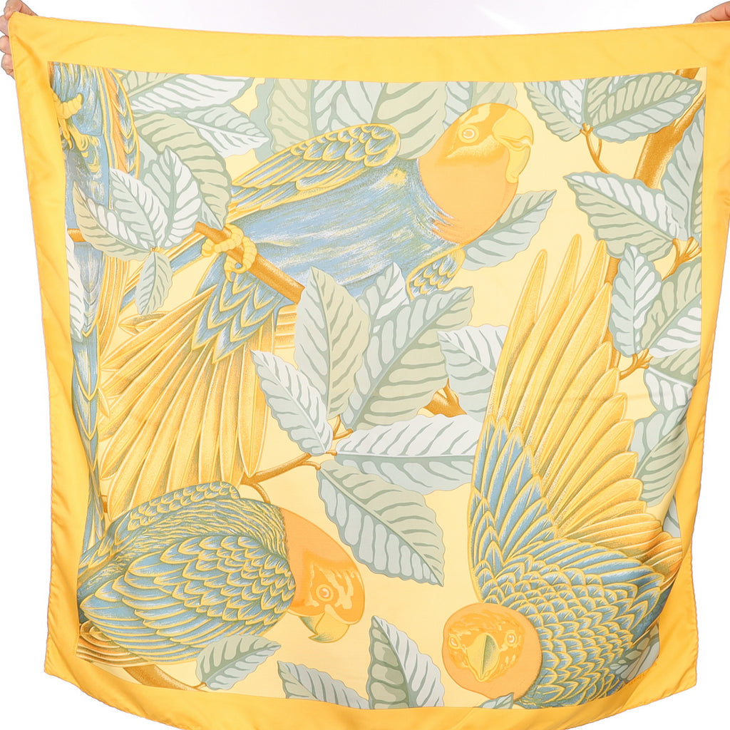Hermès Les Perroquets Silk Scarf Quite Rare