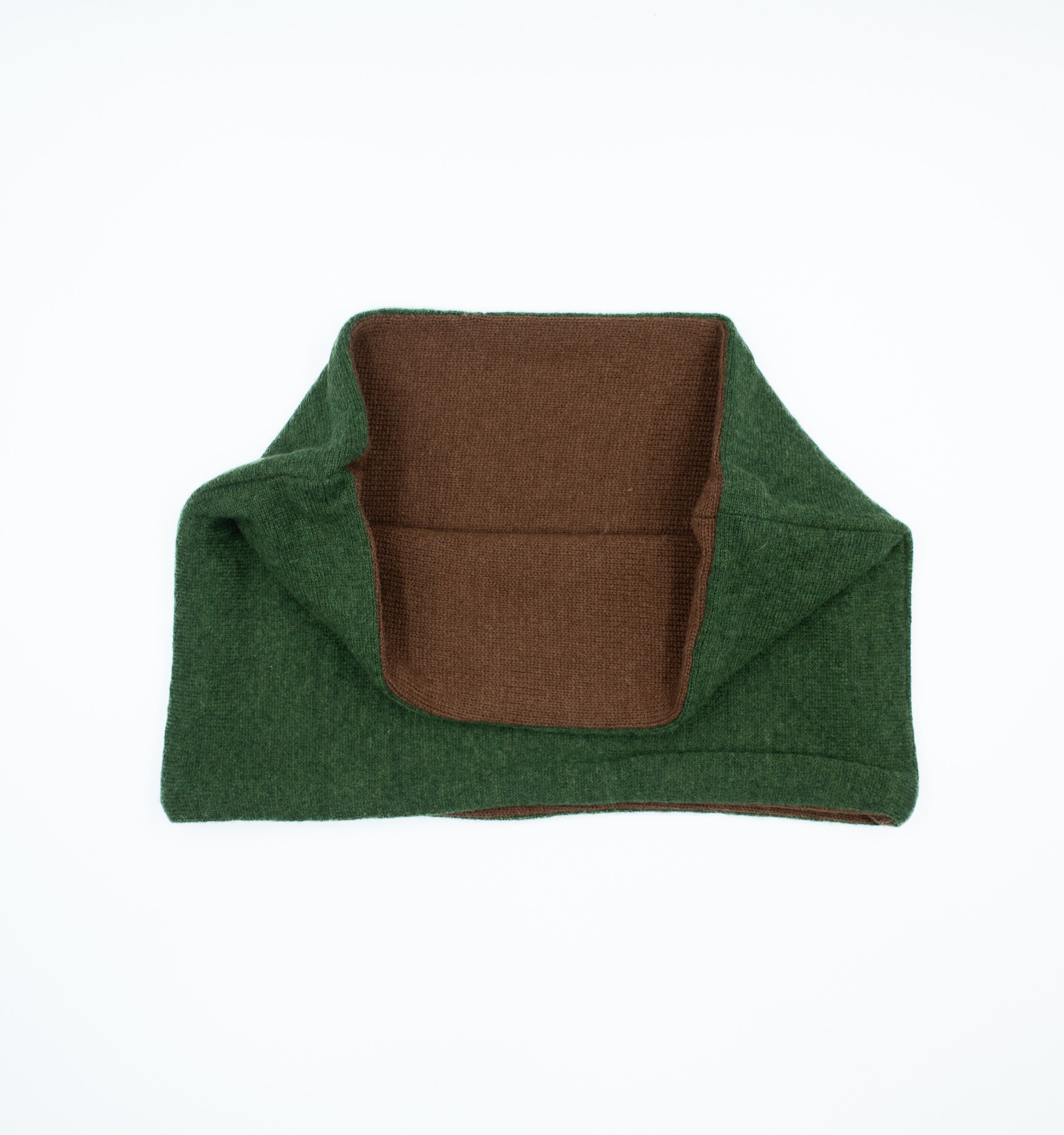 Men’s Forest Green and Chocolate Brown Neck Warmer