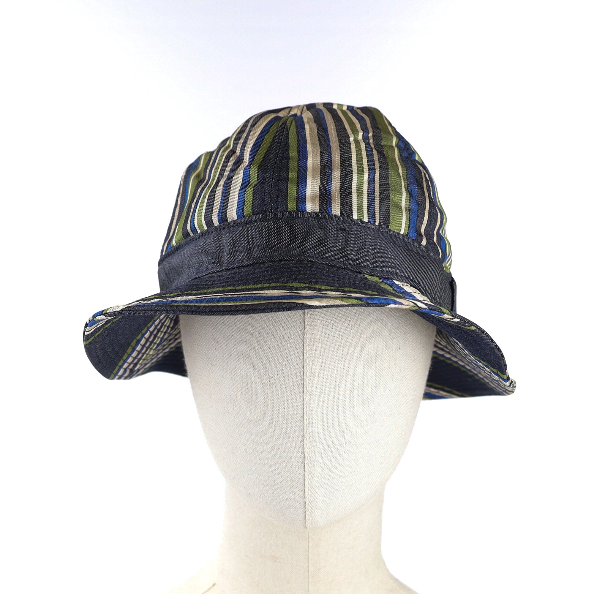 Hermès Striped Vintage Silk Sun Hat