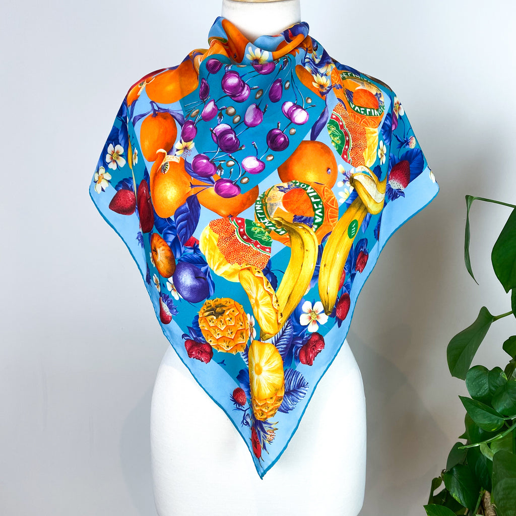 Colourful Fruit Mantero Silk Scarf