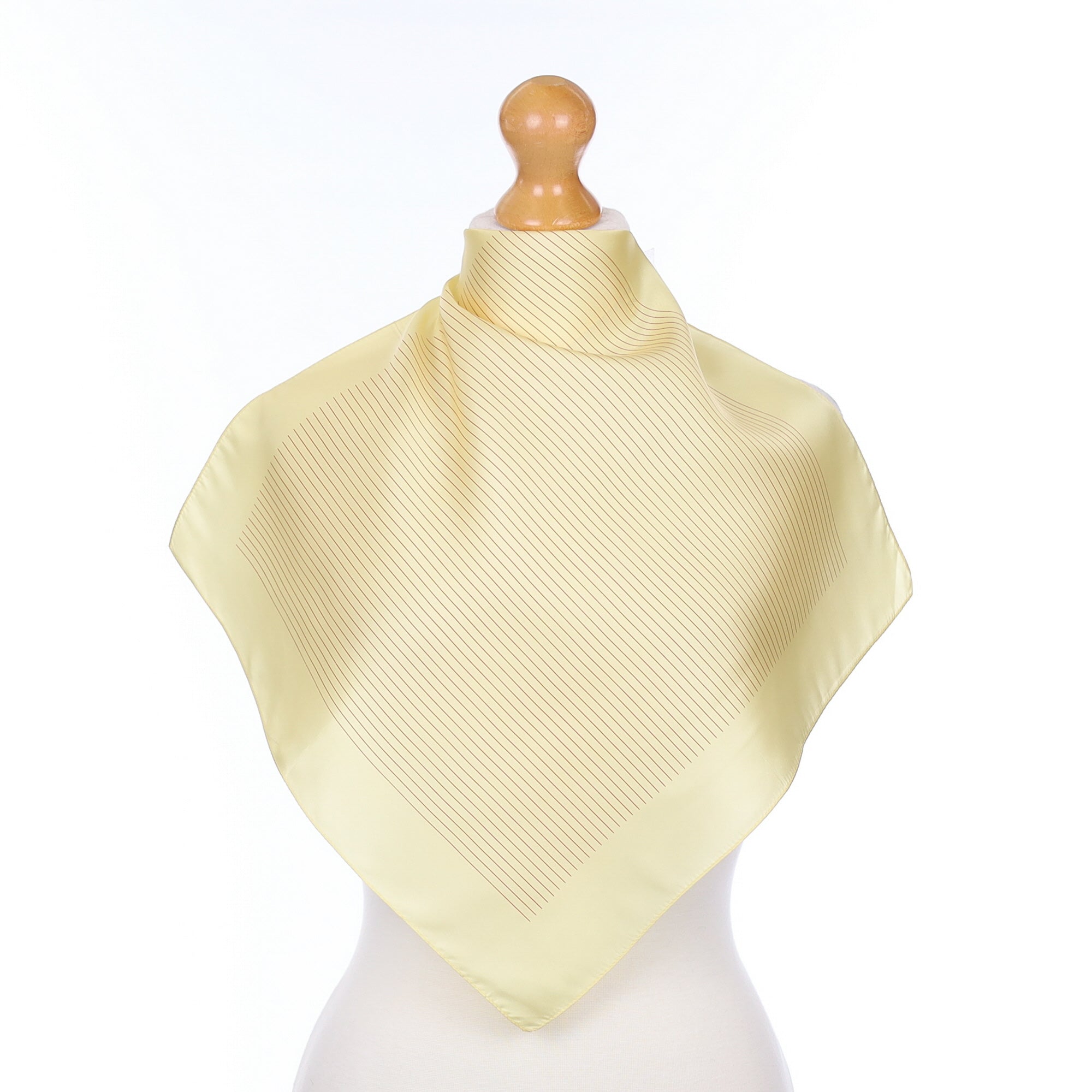 Buttermilk Striped Silk Pocket Square