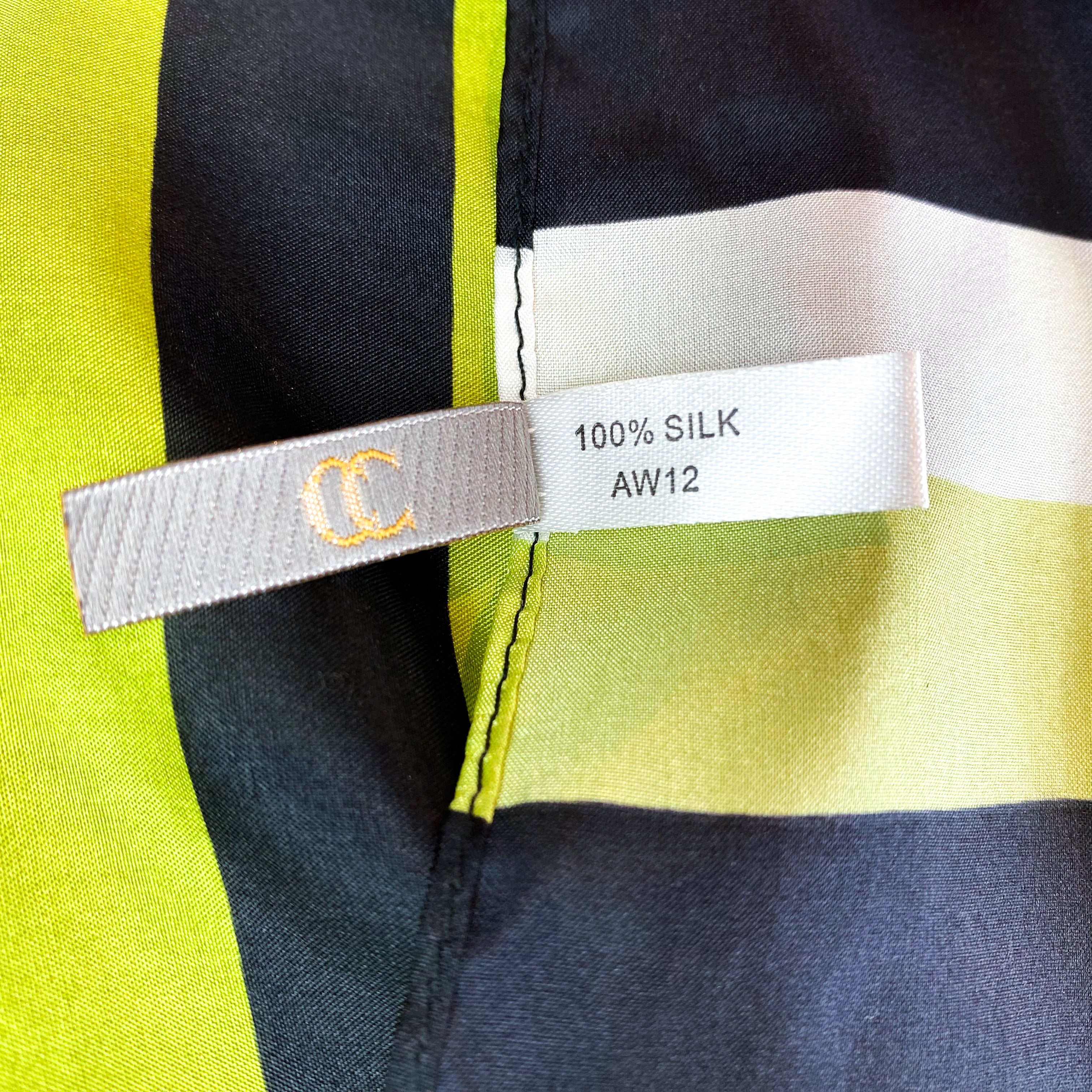 Lightweight Long Striped Silk Scarf