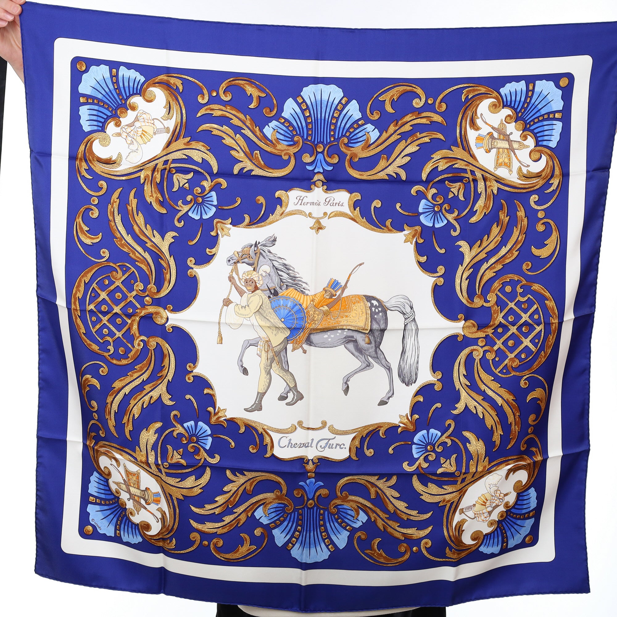 Pristine Hermès Cheval Turc Silk Scarf