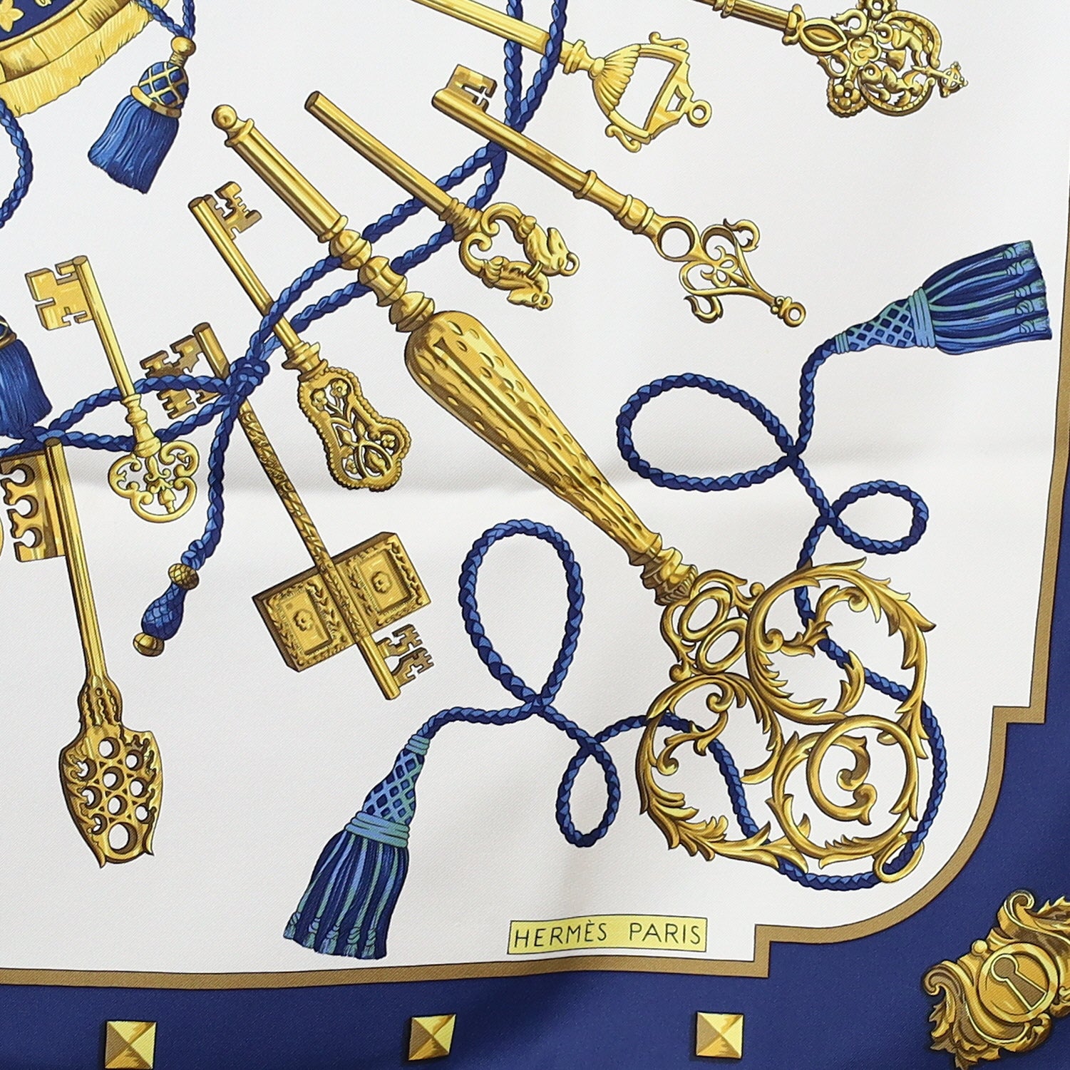 Pristine Boxed Hermès Les Clefs Silk Scarf
