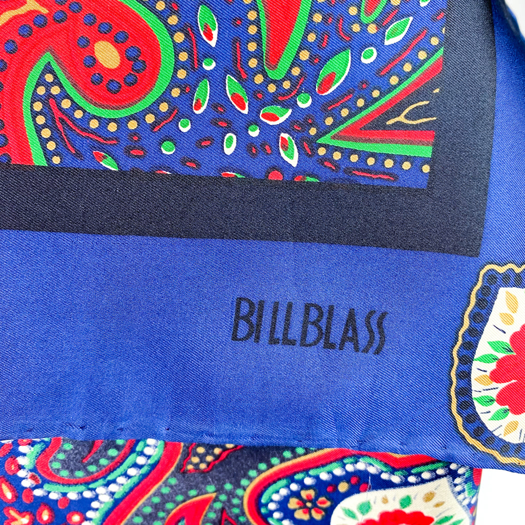 Bill Blass Floral Vintage Silk Scarf