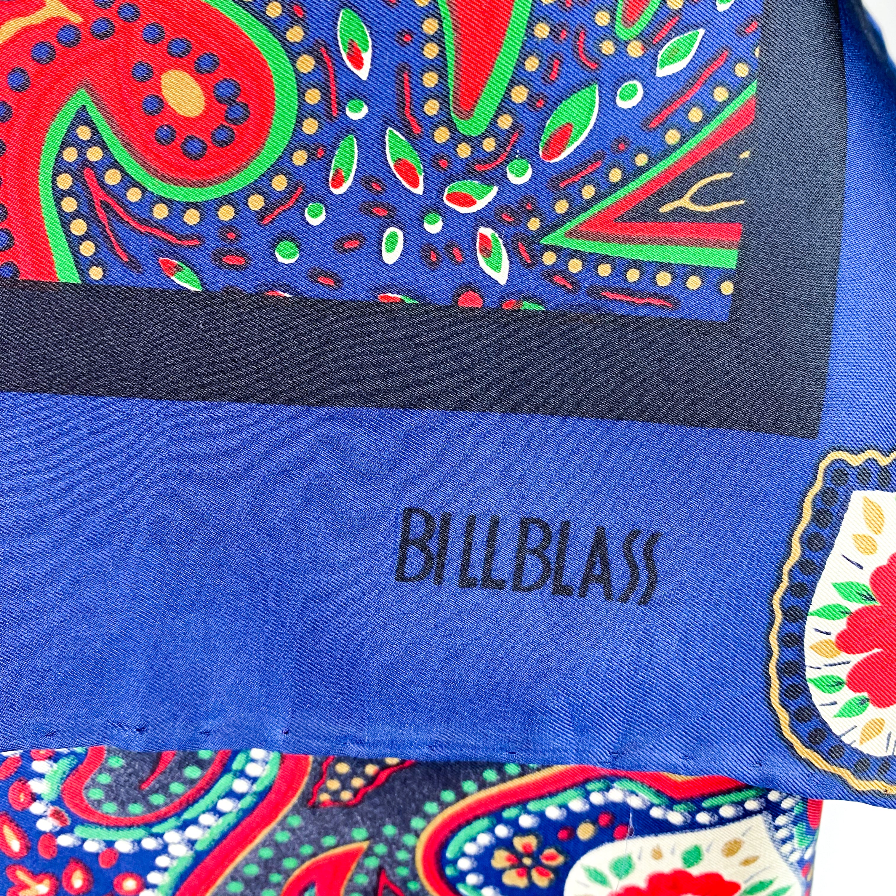 Bill Blass Floral Vintage Silk Scarf