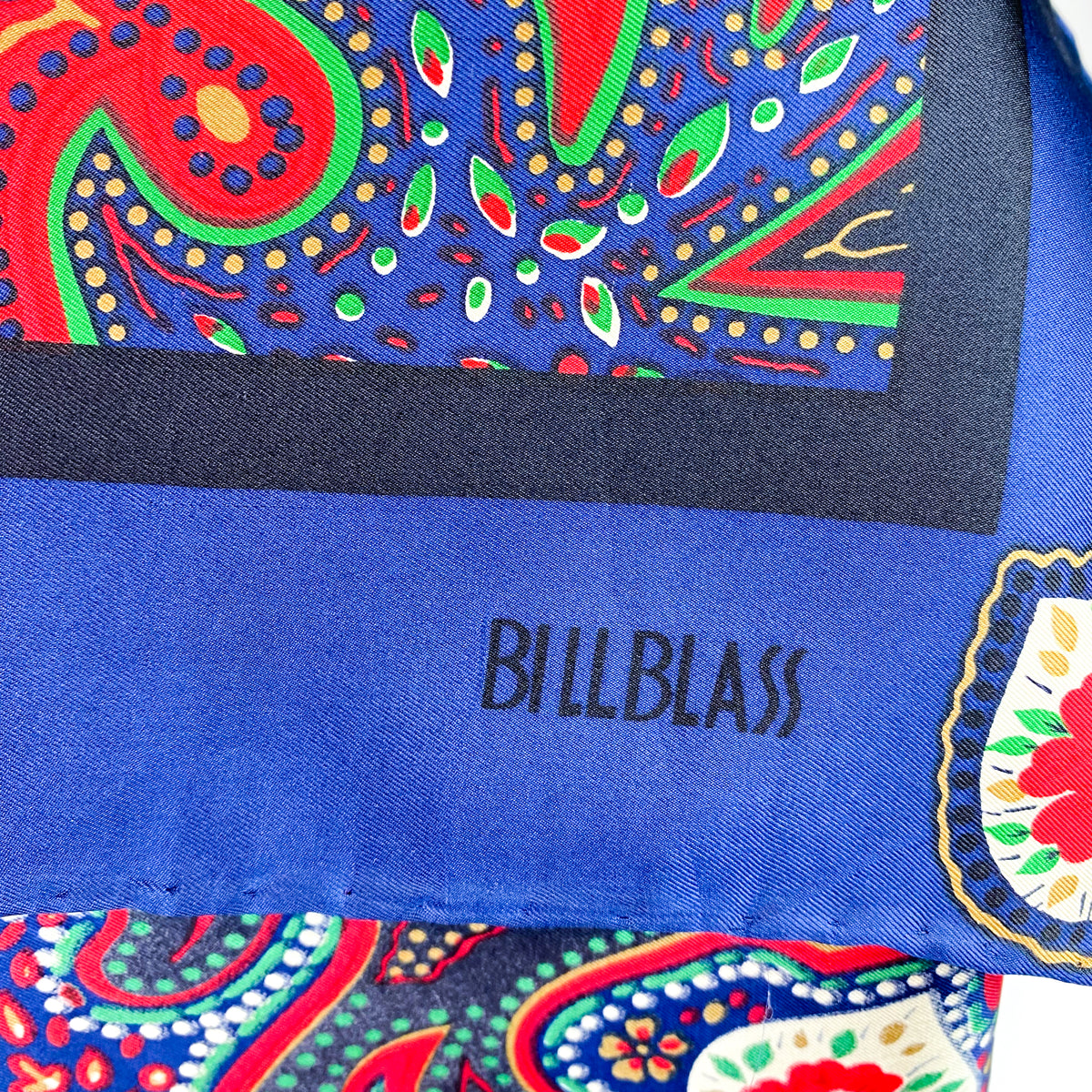 Bill Blass Floral Vintage Silk Scarf