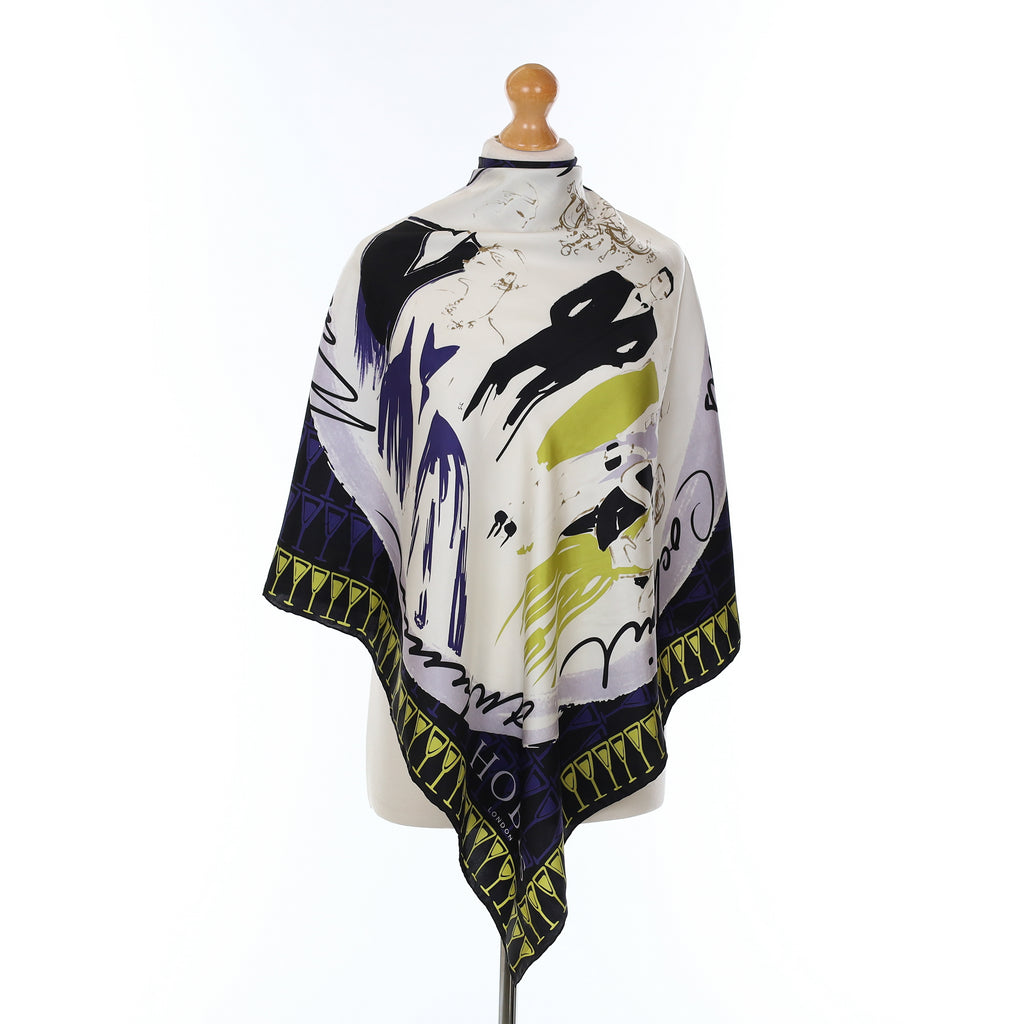 Hobbs Party Scene Silk Scarf