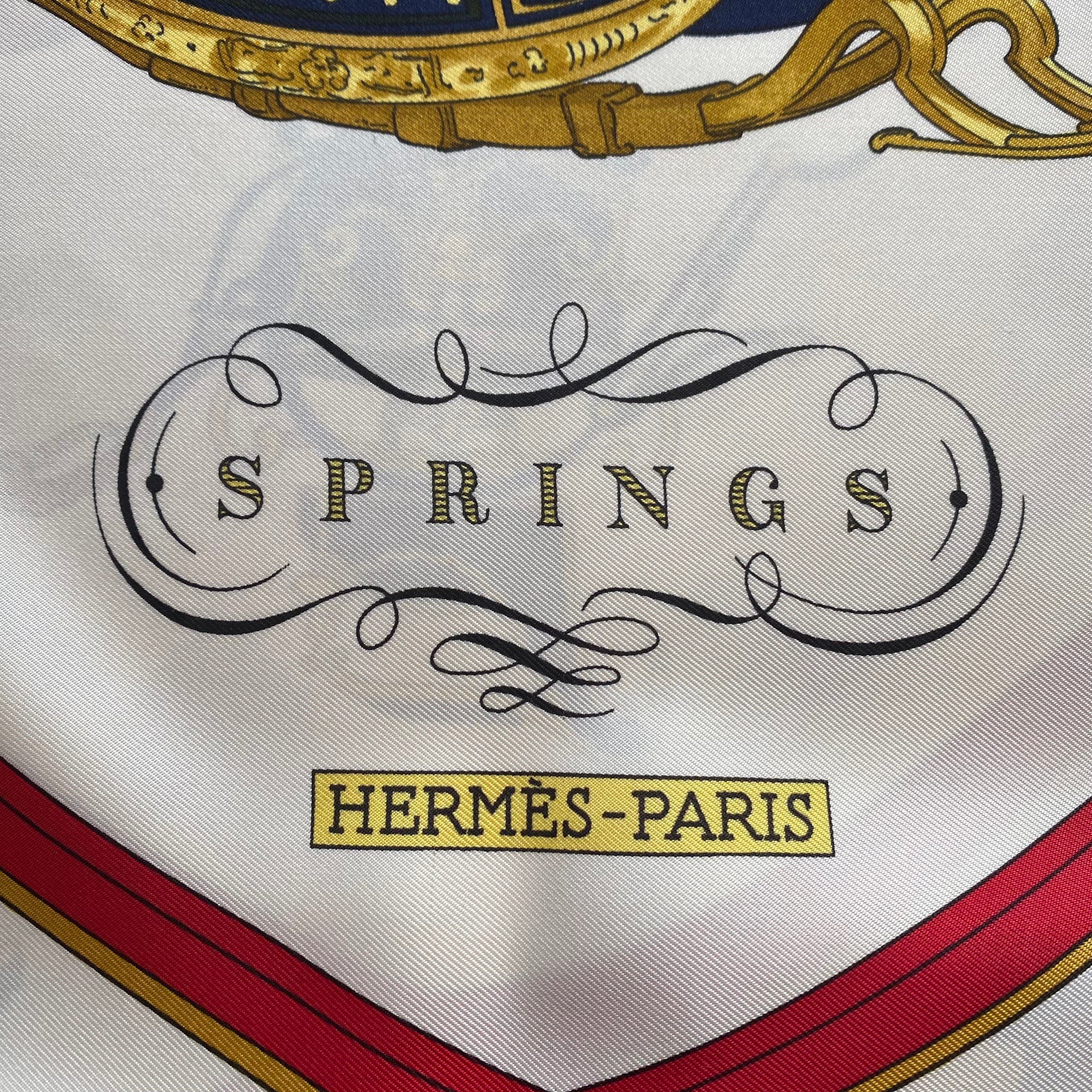 Pristine Hermès Springs Silk Scarf