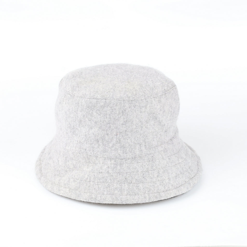 Black and Grey Reversible Cashmere Bucket Hat Medium