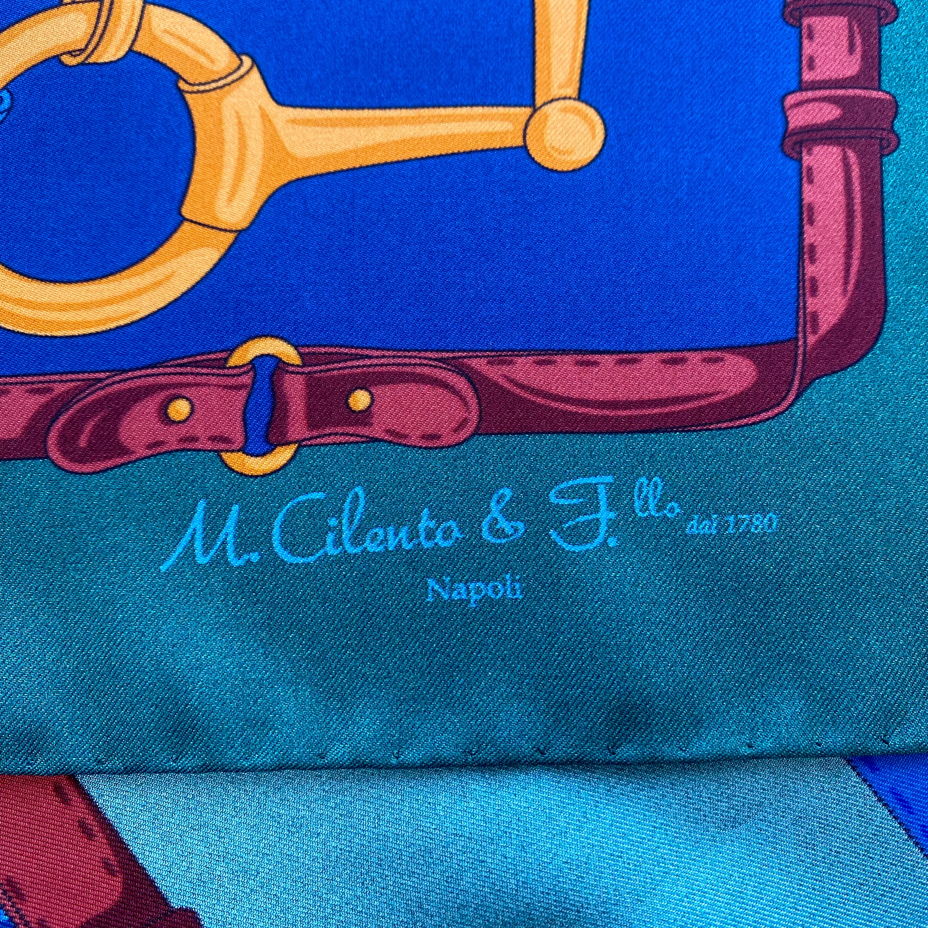 Brand New Boxed M Cilento & Fratello Silk Scarf