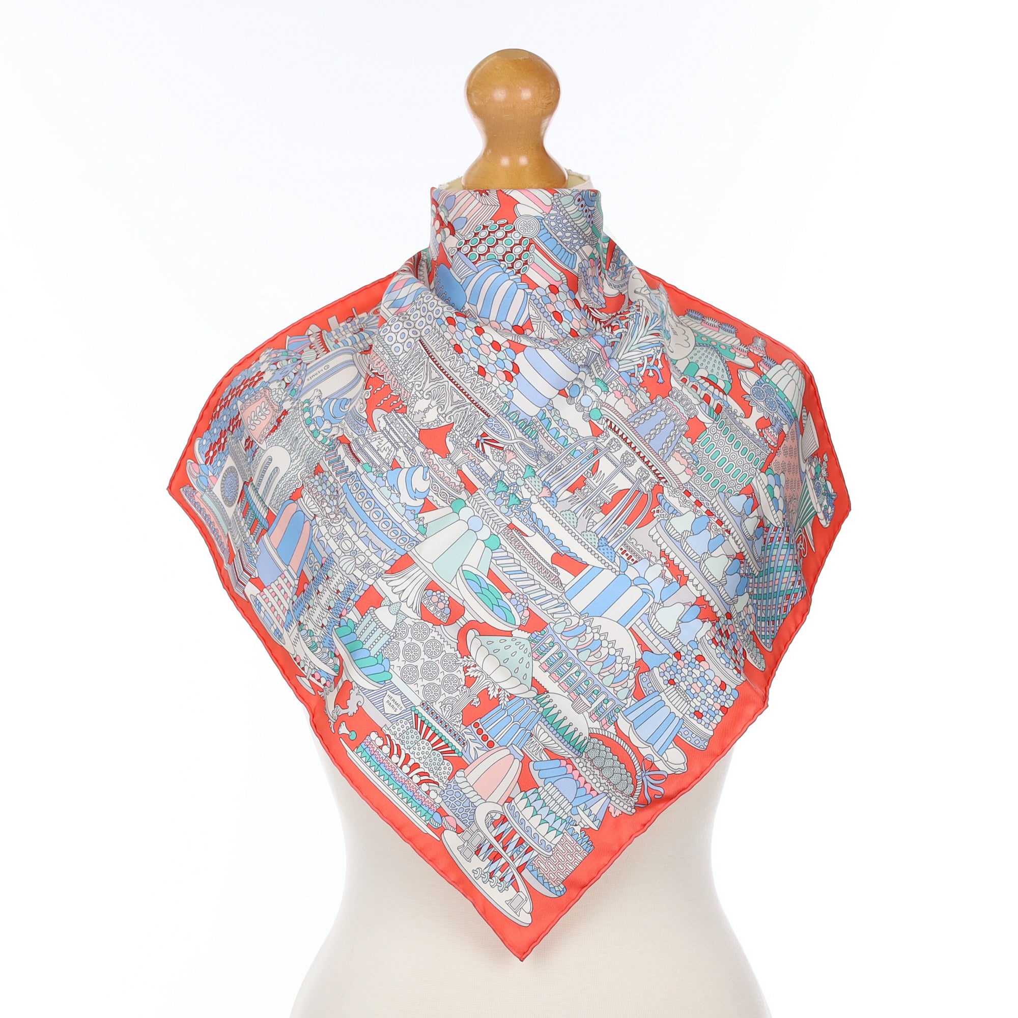 Brand New Boxed Hermès La Pàtisserie Française 45 Silk Scarf Rare