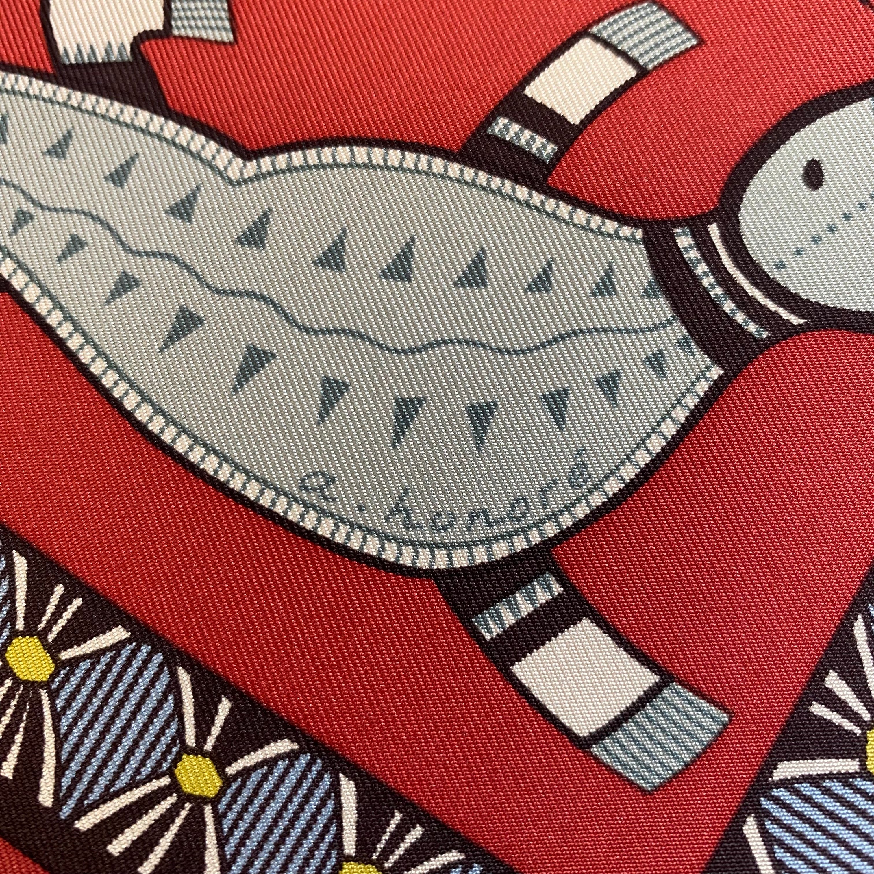 Pristine Boxed Hermès Vie du Fleuve Silk Scarf Quite Rare