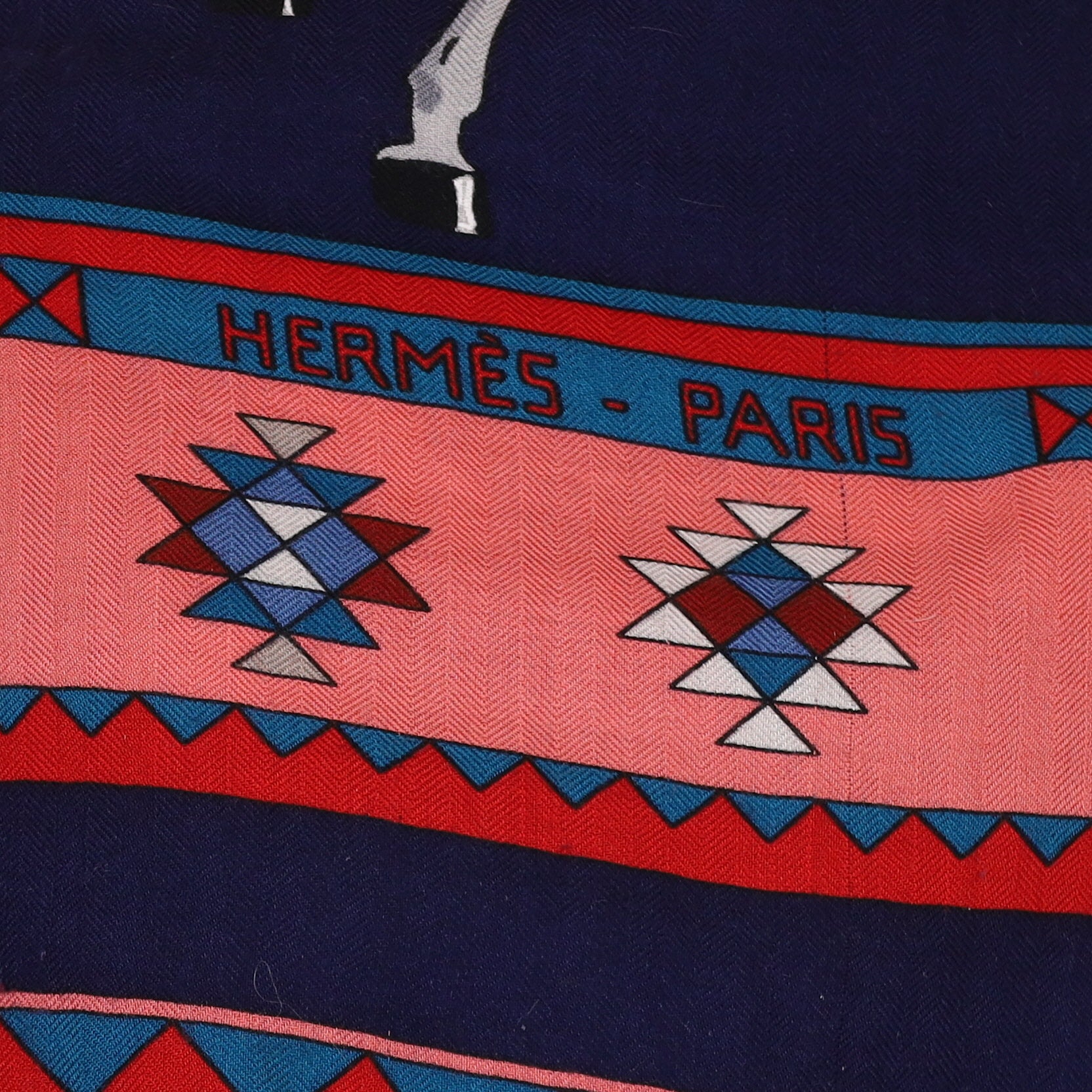 Hermès Les Chevaux Qataris 140 Cashmere and Silk Shawl