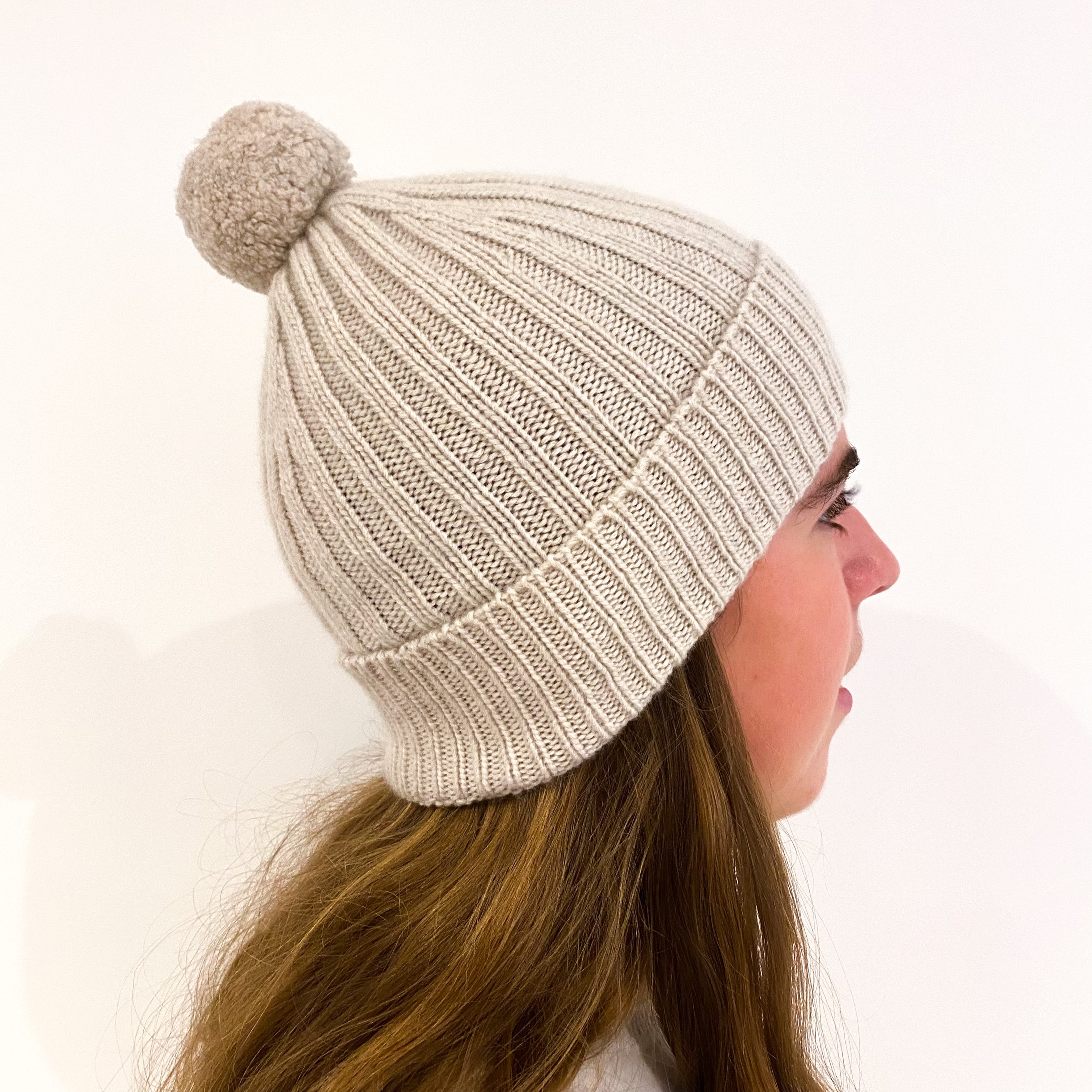 New Scottish Fawn Bobble Beanie Hat One Size