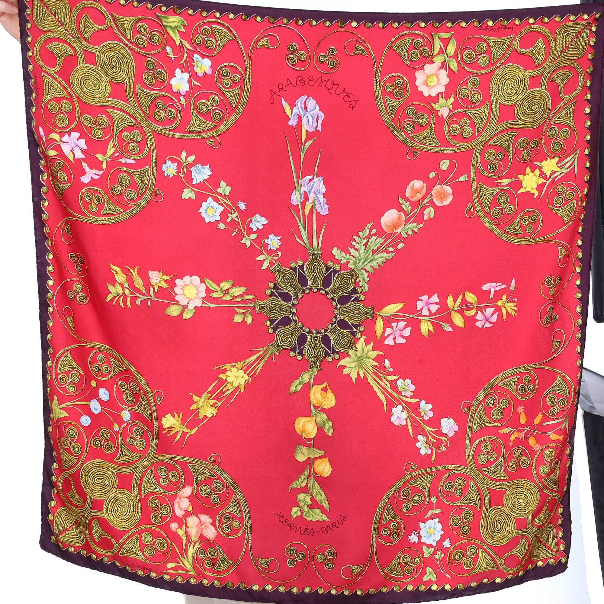 Hermès Arabesques Vintage Silk Scarf Quite Rare
