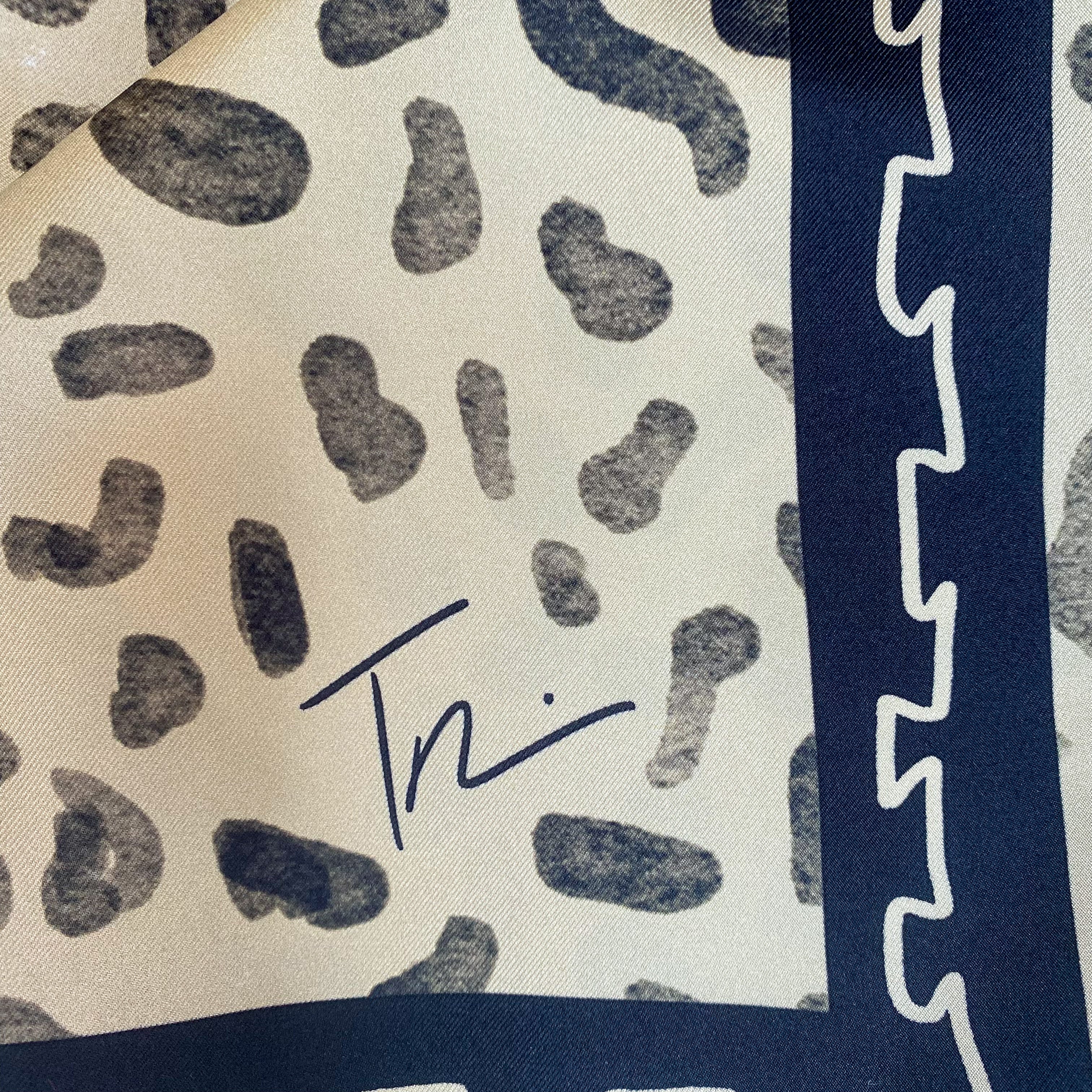 Brand New Boxed Halcyon Days Animal Print Silk Scarf