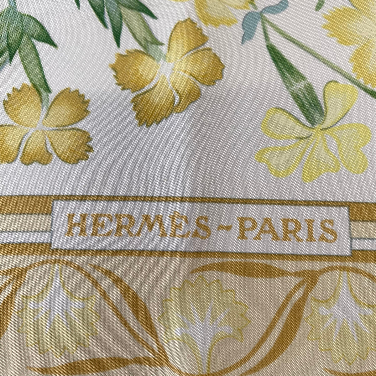 Hermès Oeillets Sauvages et autres Caryophyllées Silk Scarf