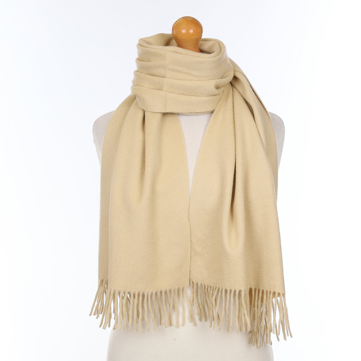 Sand Beige Cashmere Woven Scarf