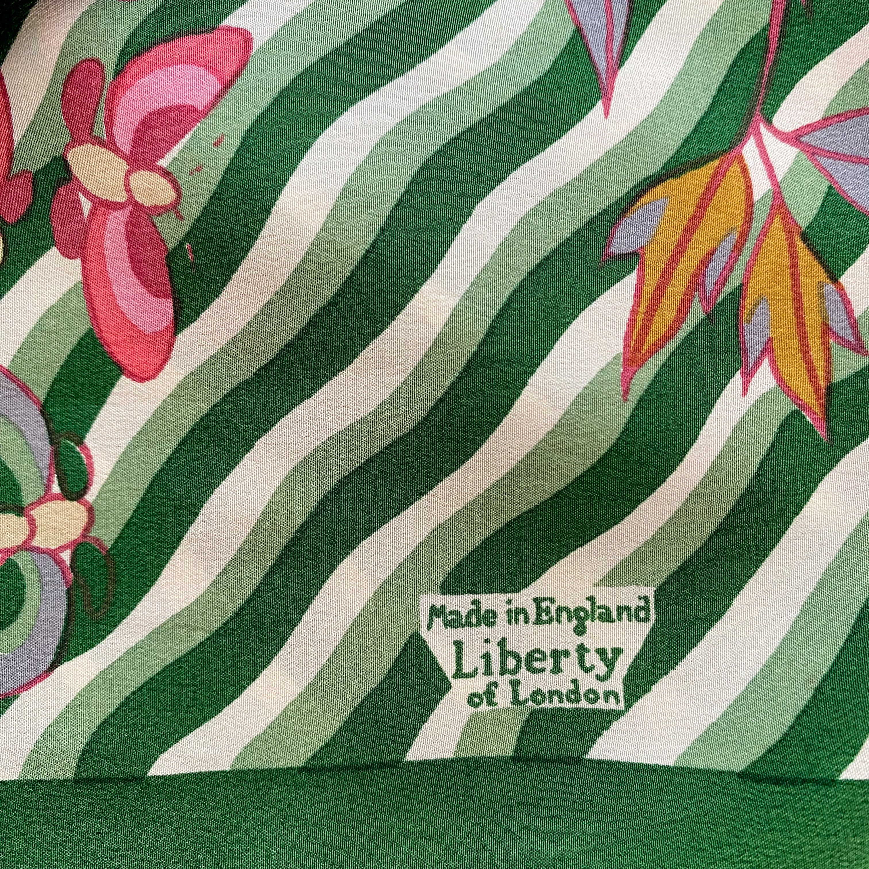 1970s Liberty Pussy Bow Vintage Silk Scarf
